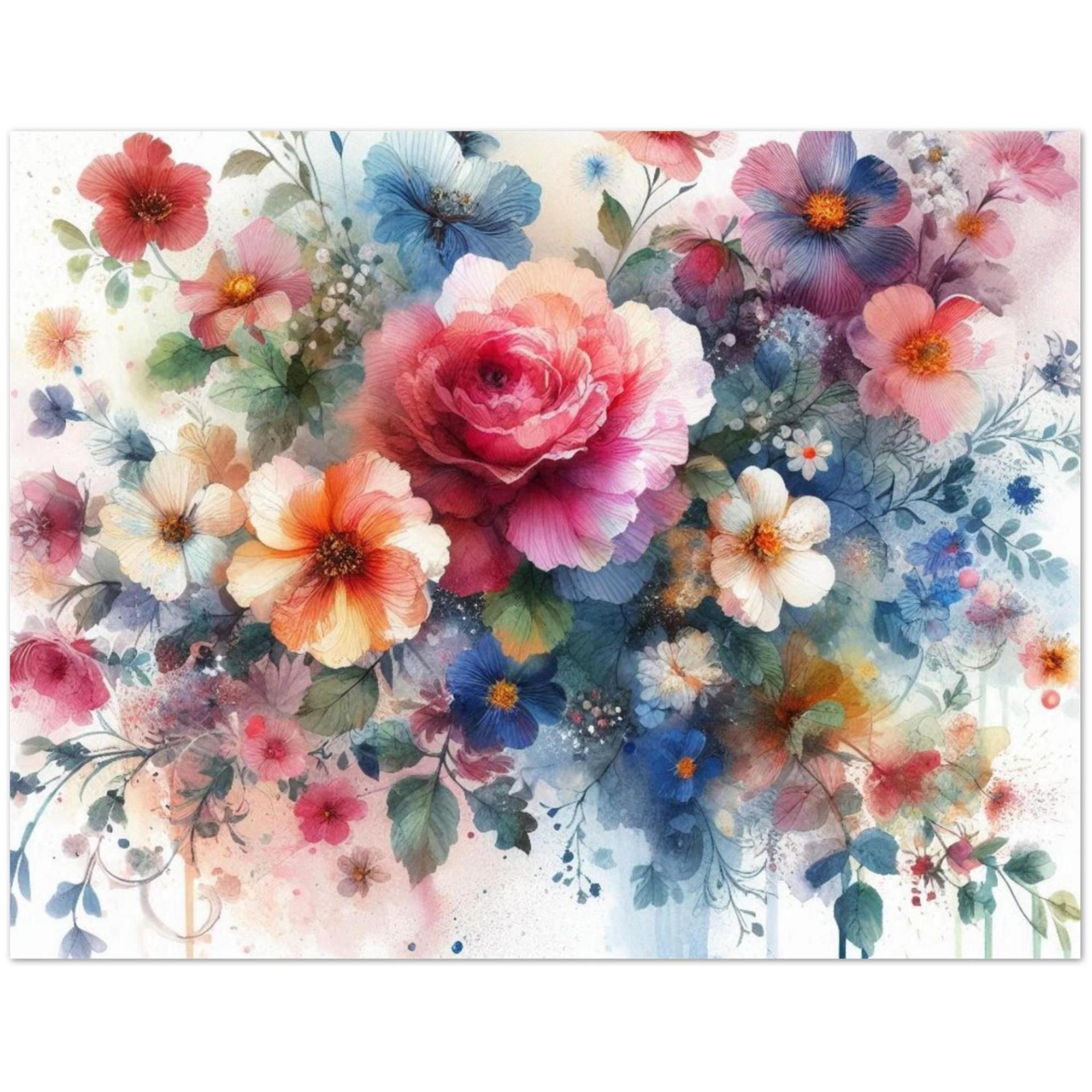 Flowers - Original Art Card - Single Card or Bulk 10 Pack of Gift Cards