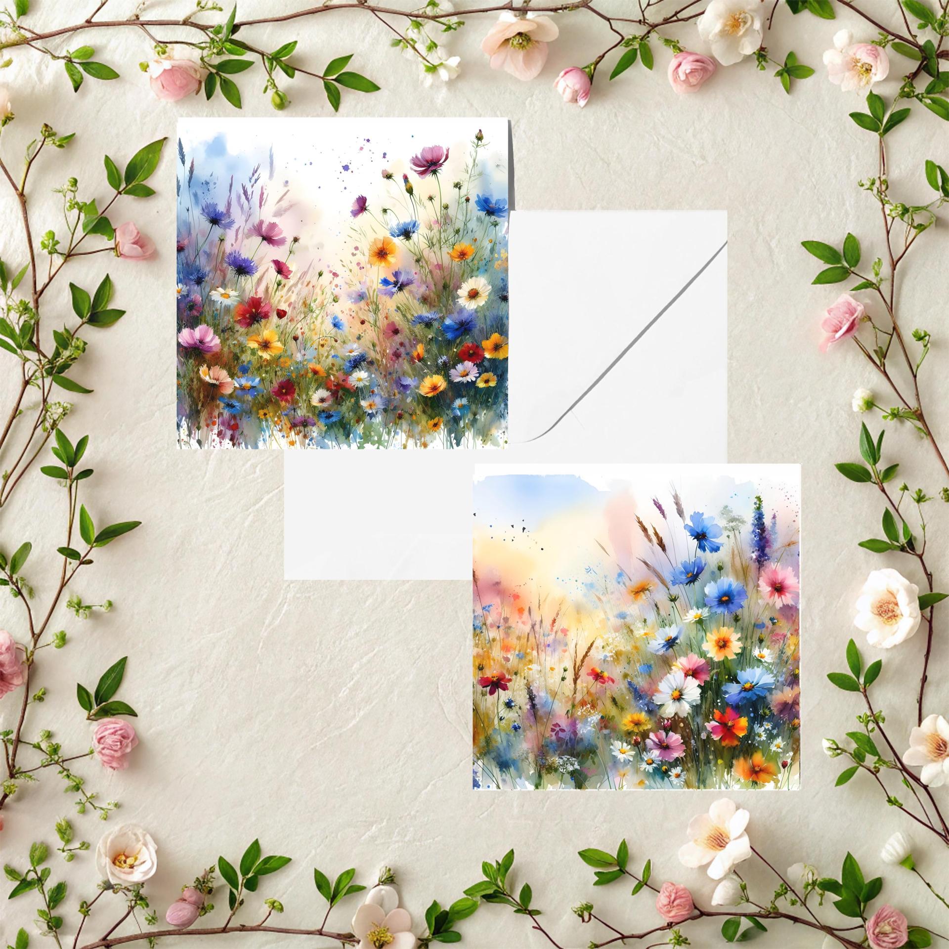 Set of Floral Gift Cards, 3 Designs, Bulk Pack of Cards