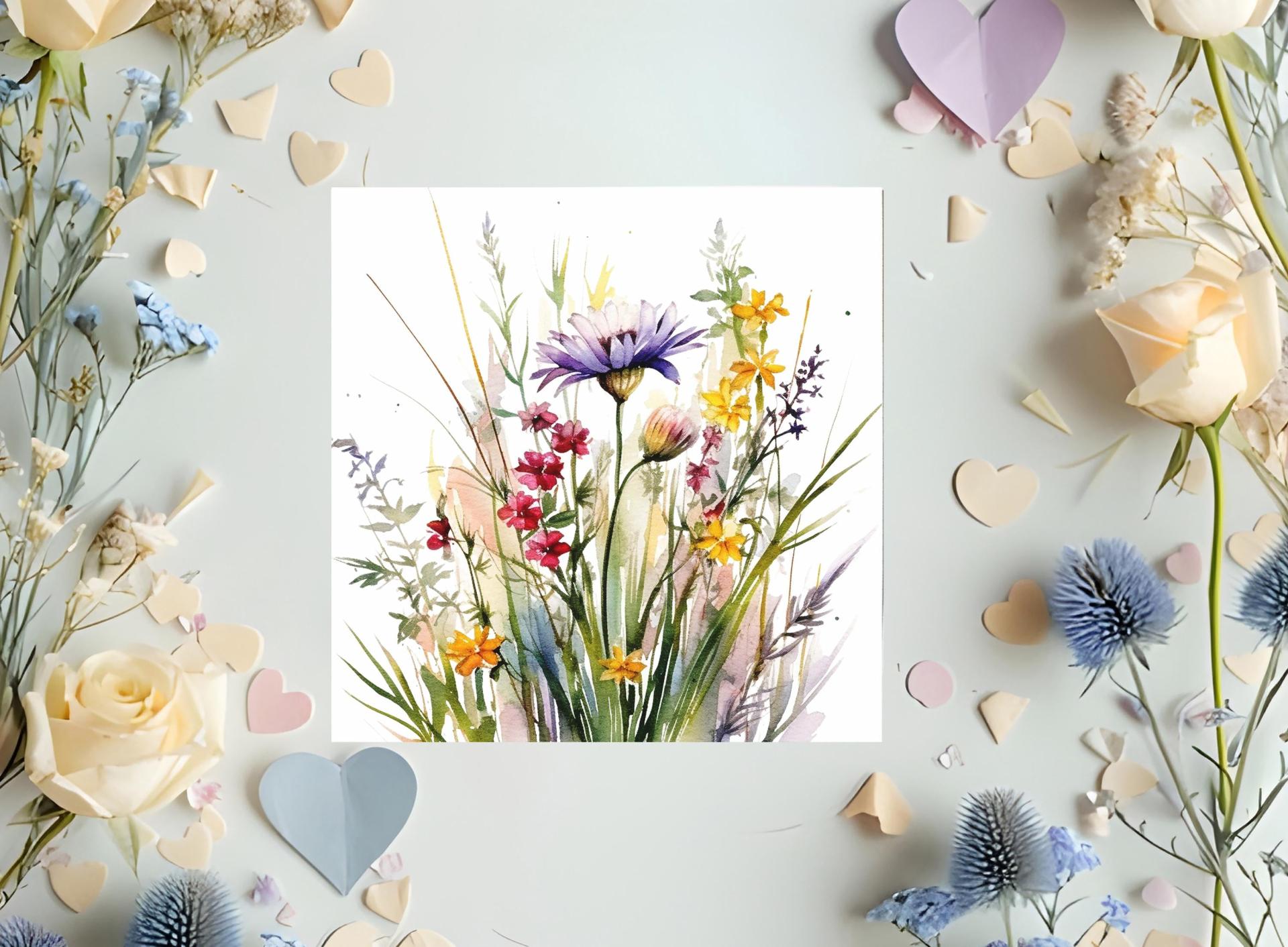 Wildflowers - Single Card or Bulk 10 Pack of Gift Cards