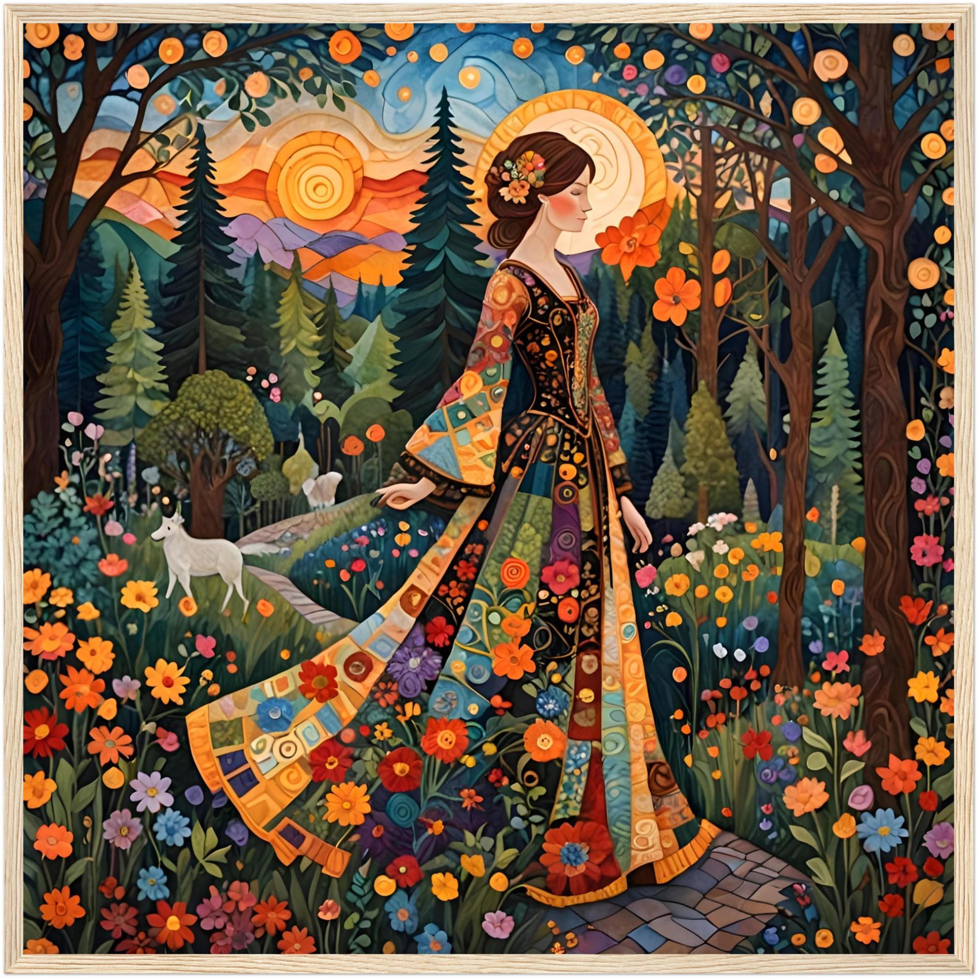 Floral Forest, Unframed or Framed, Print on Paper, Original Art