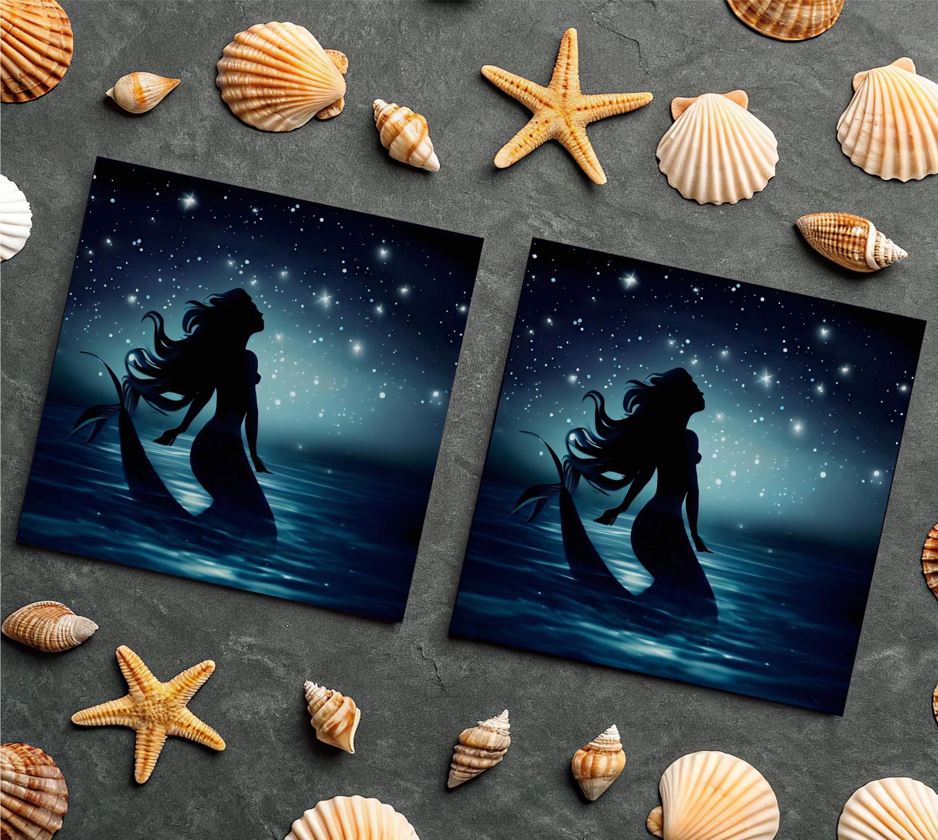 Mermaid Greeting Cards, Birthday, Invitations, Thank You Cards