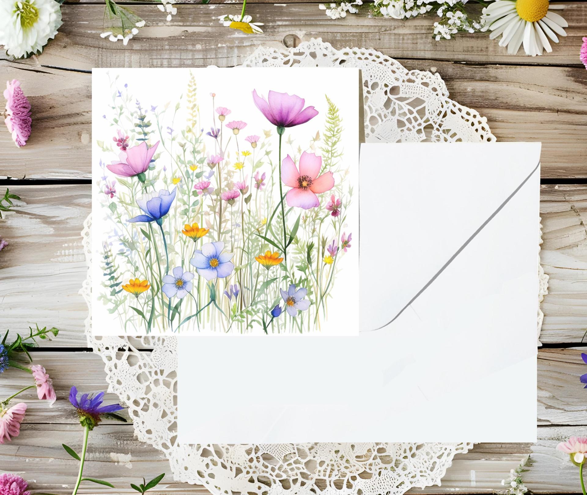 Wildflowers - Single Card or Bulk 10 Pack of Gift Cards