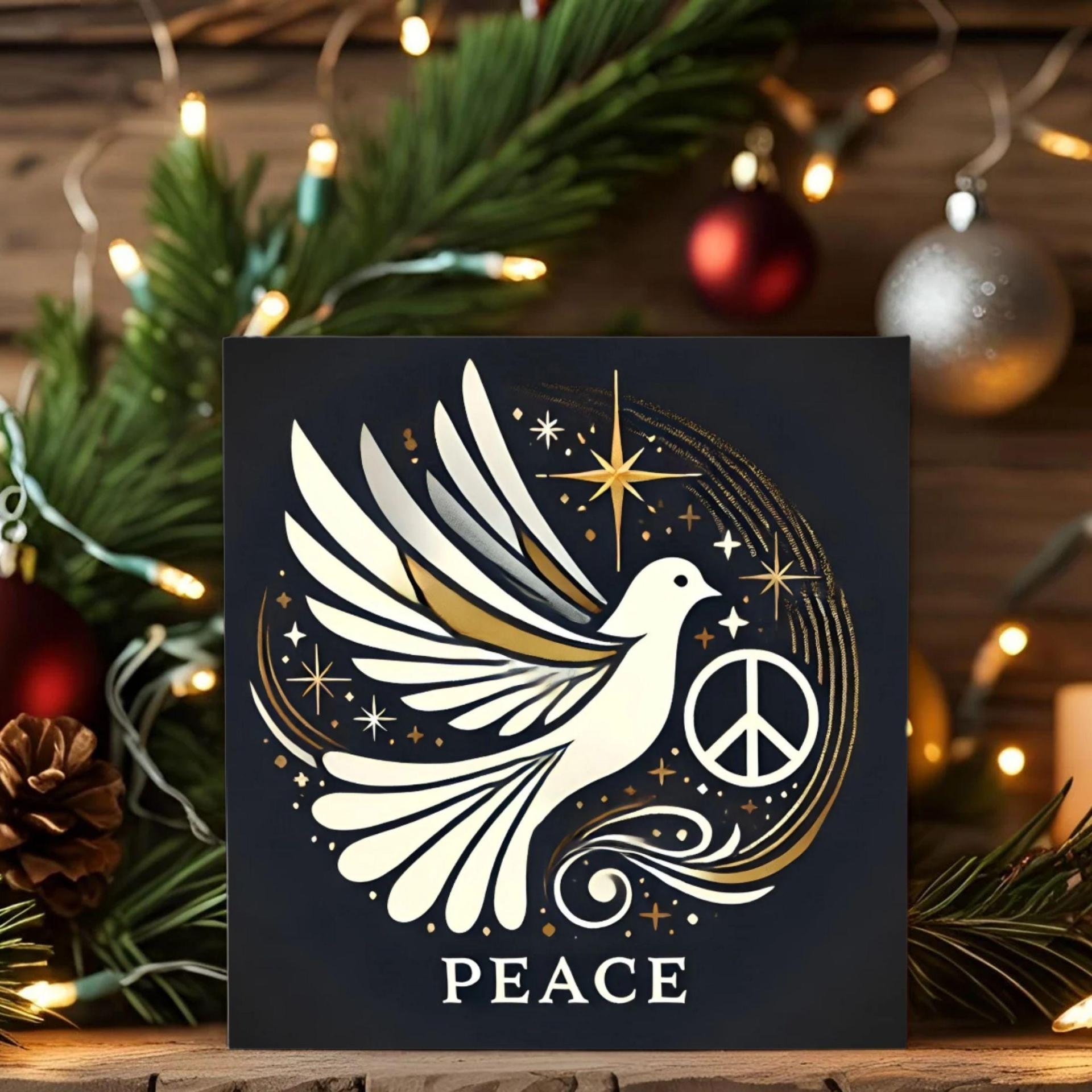 3 Pack, Dove of Peace, Holiday Greeting Cards, Bulk Pack of Cards