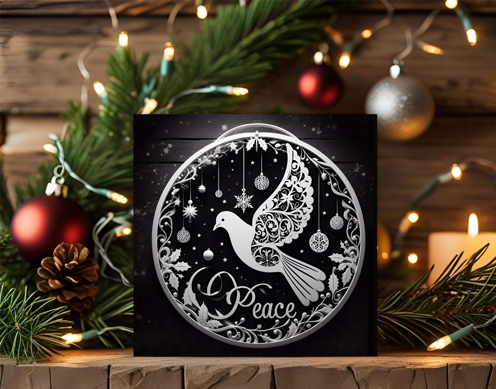 Dove of Peace, Set of 4 Designs, Christmas Cards, Holiday Bulk Pack of Cards