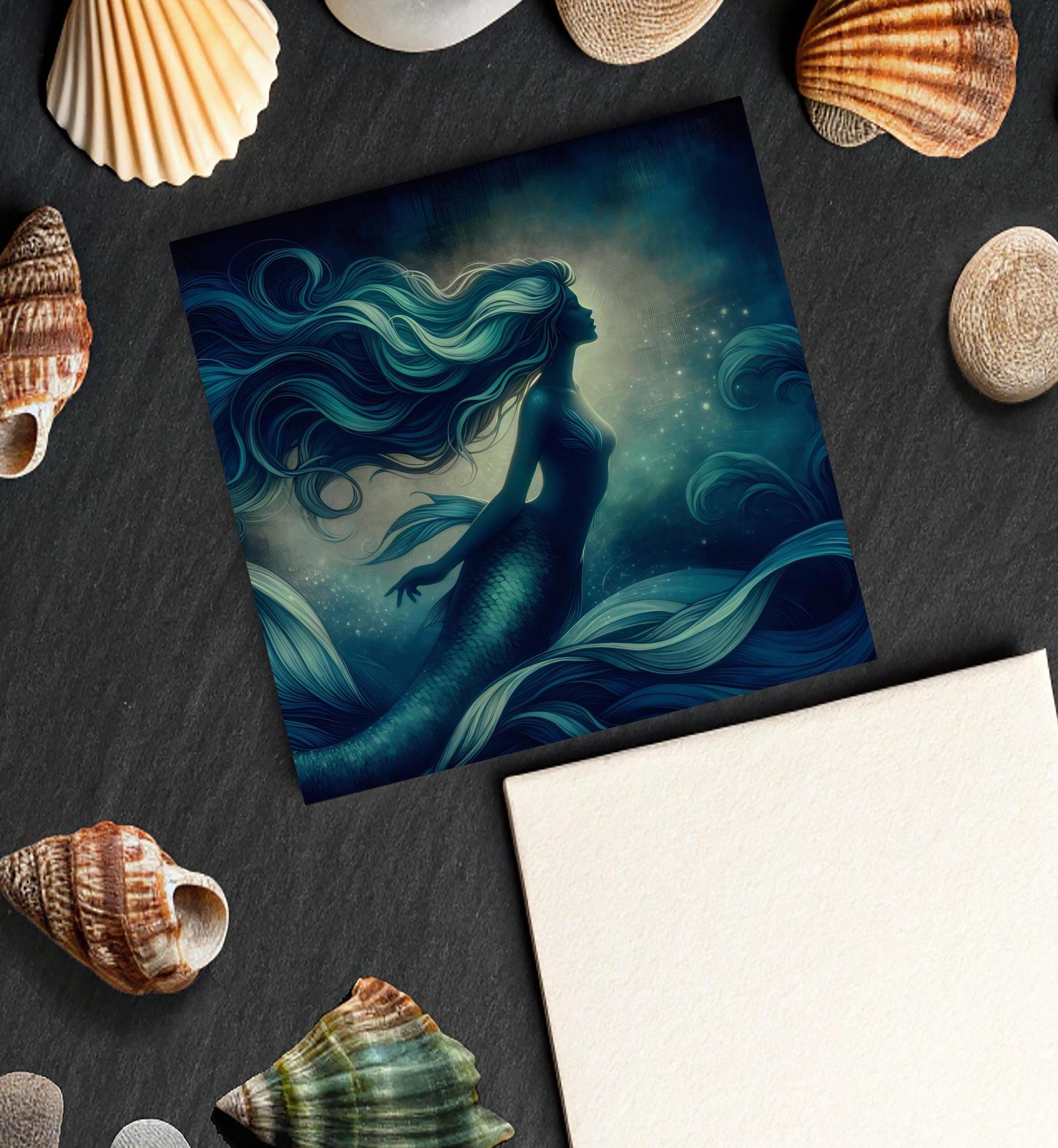 Mermaid Greeting Cards, Birthday, Invitations, Thank You Cards