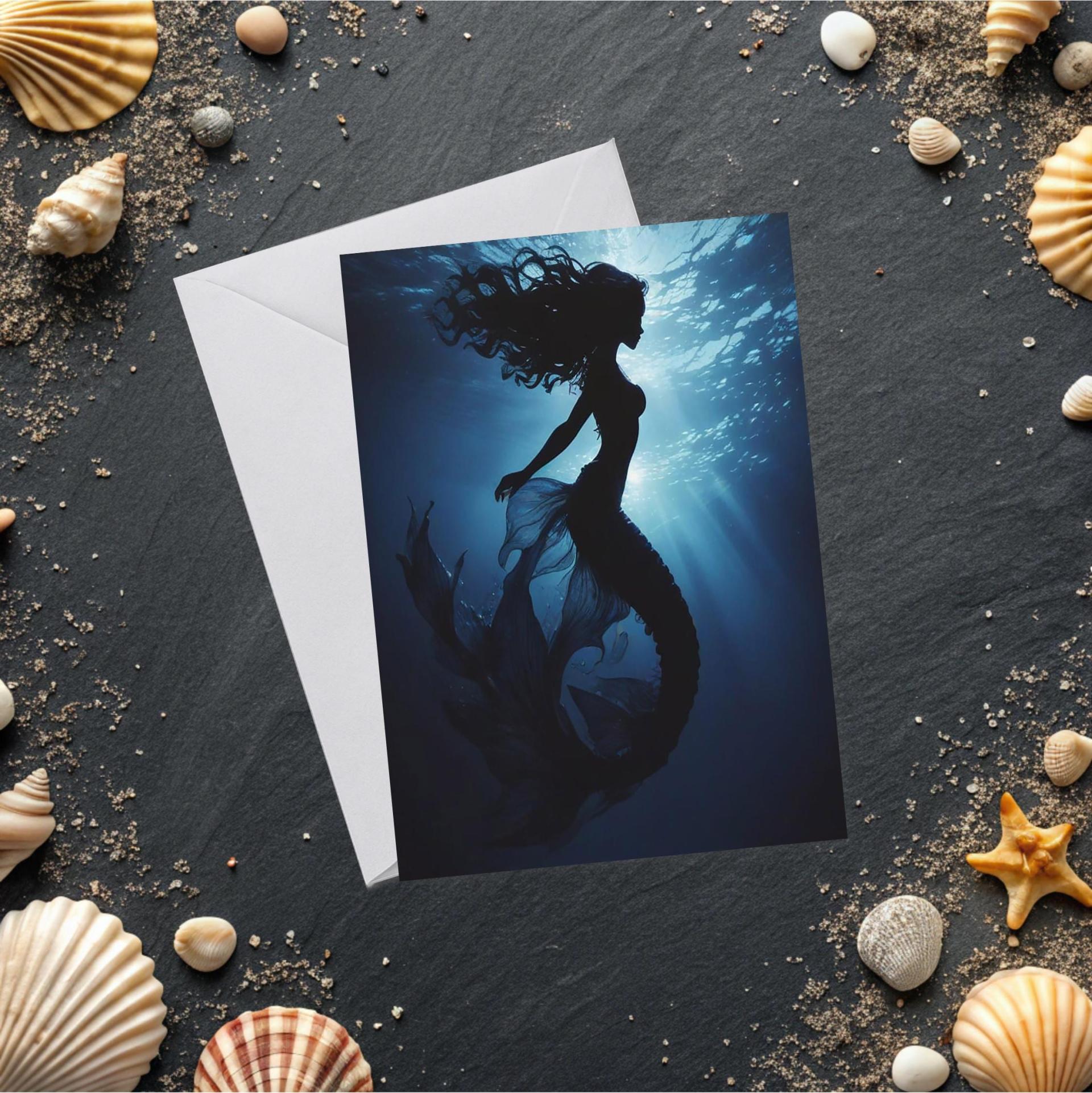 Mermaid Greeting Cards, Birthday, Invitations, Thank You Cards