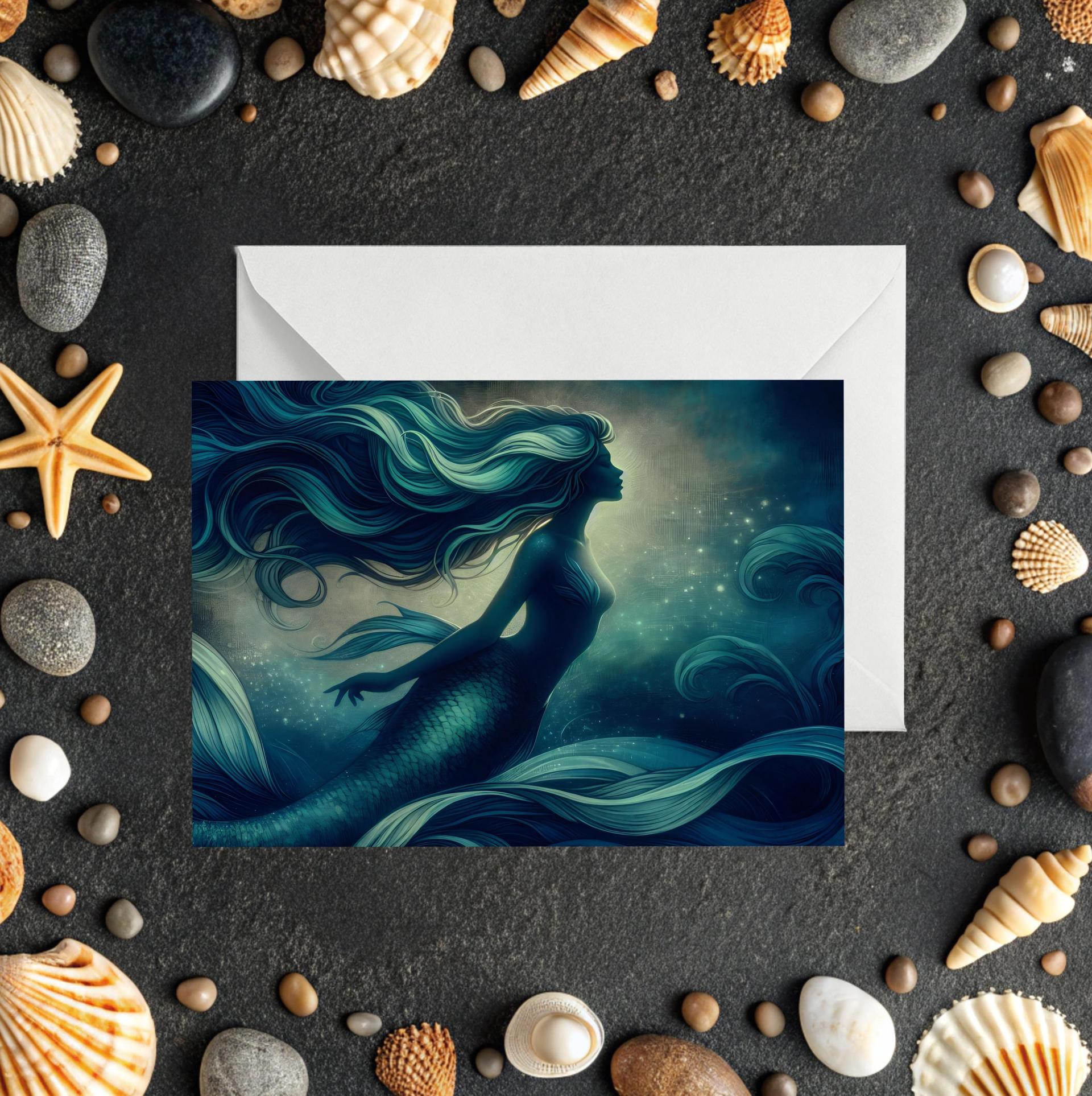 Mermaid Greeting Cards, Birthday, Invitations, Thank You Cards