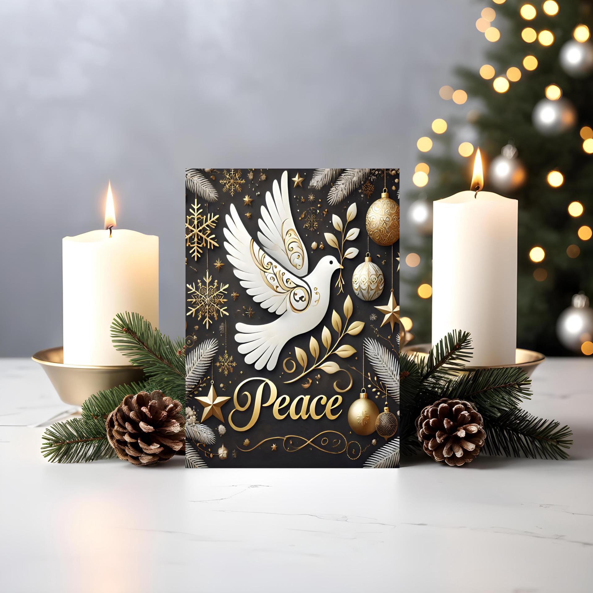 Dove of Peace - Christmas Card - Bulk Pack of Christmas Greeting Cards