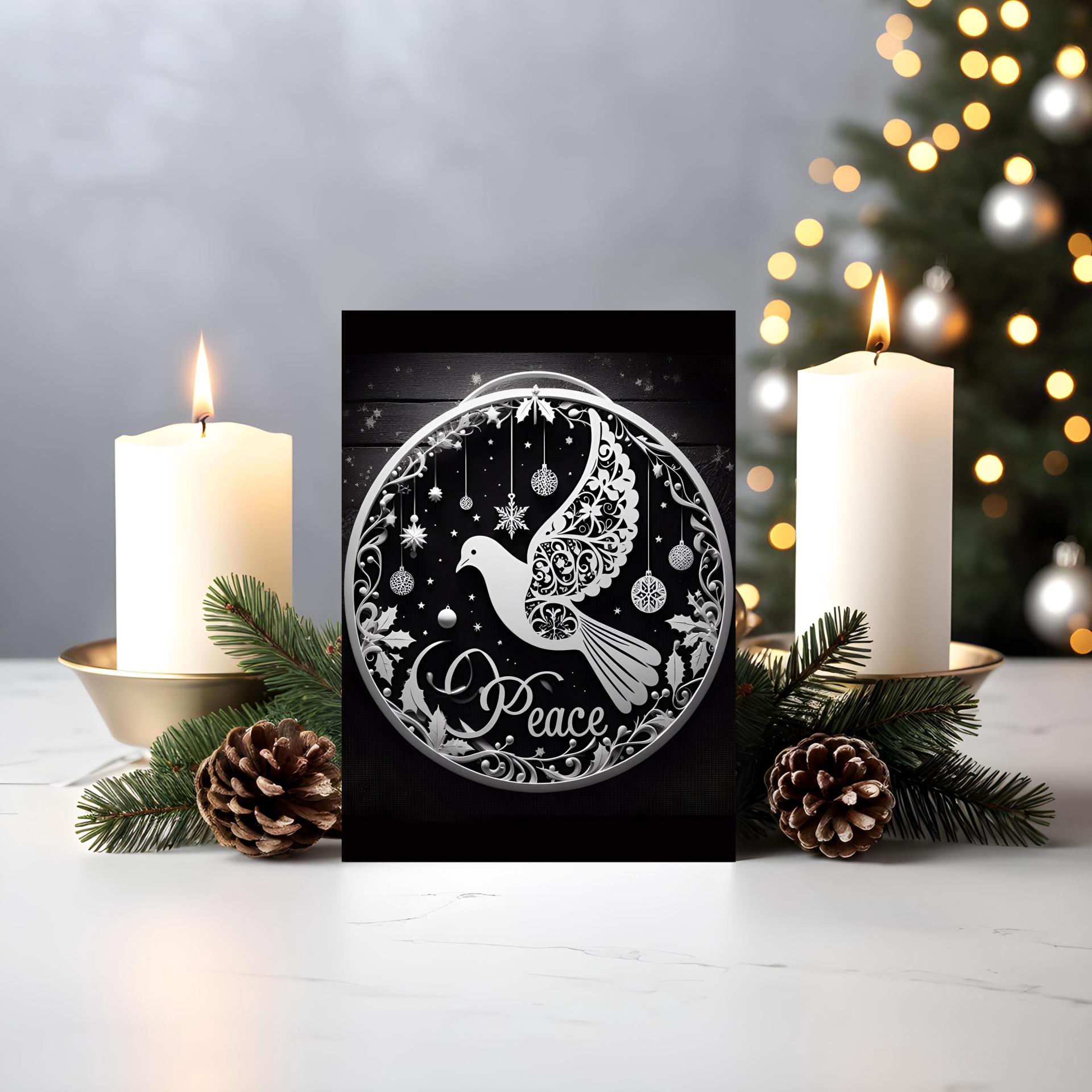 Dove of Peace, Set of 4 Designs, Christmas Cards, Holiday Bulk Pack of Cards