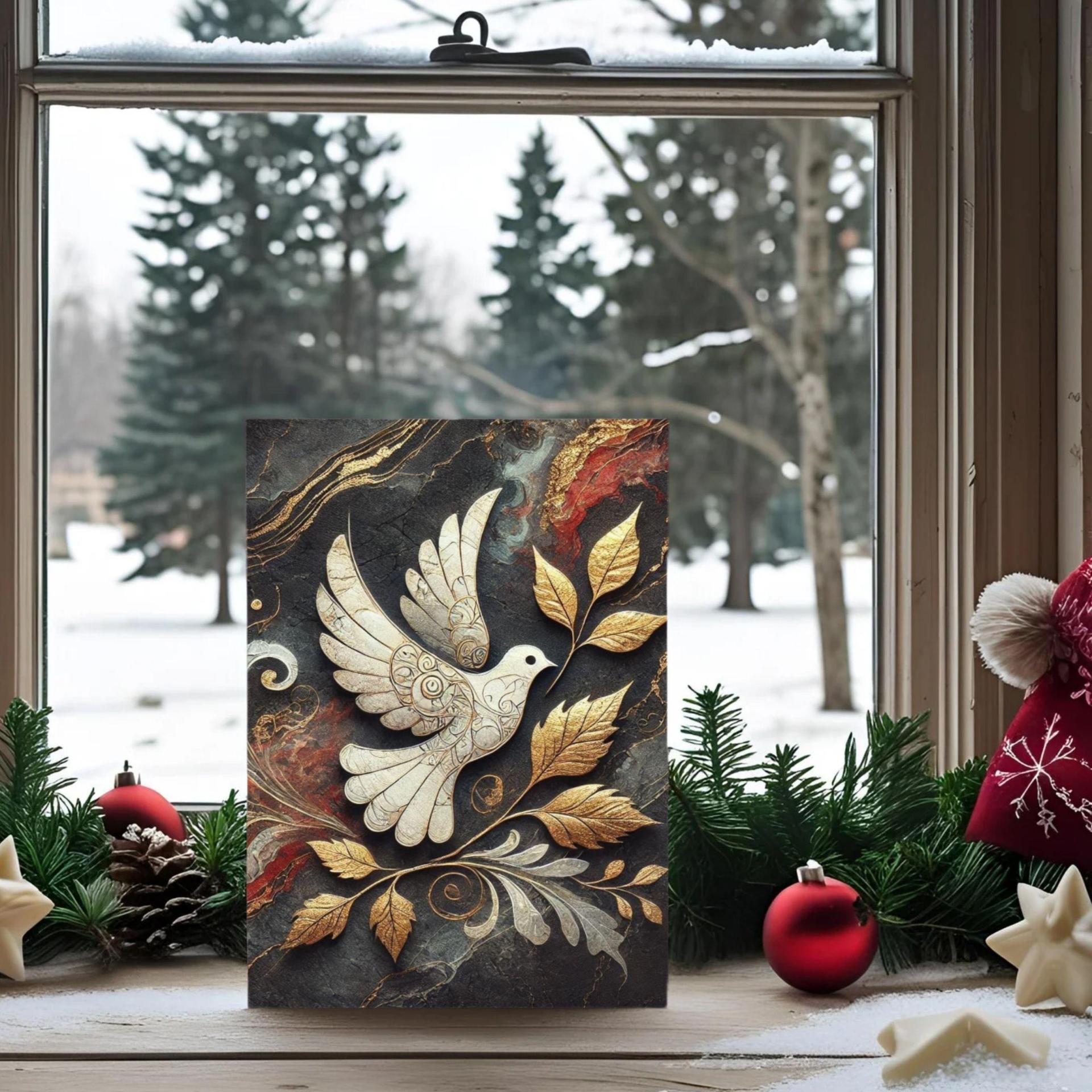 Dove of Peace - Christmas Card - Single or Bulk Pack of Christmas Greeting Cards