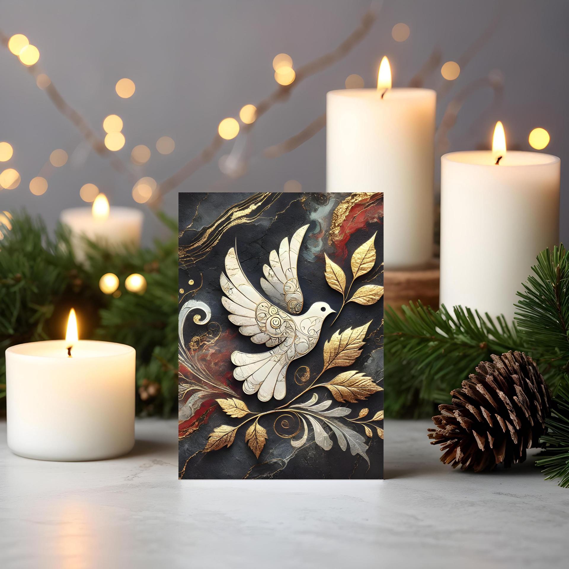 Dove of Peace - Christmas Card - Single or Bulk Pack of Christmas Greeting Cards