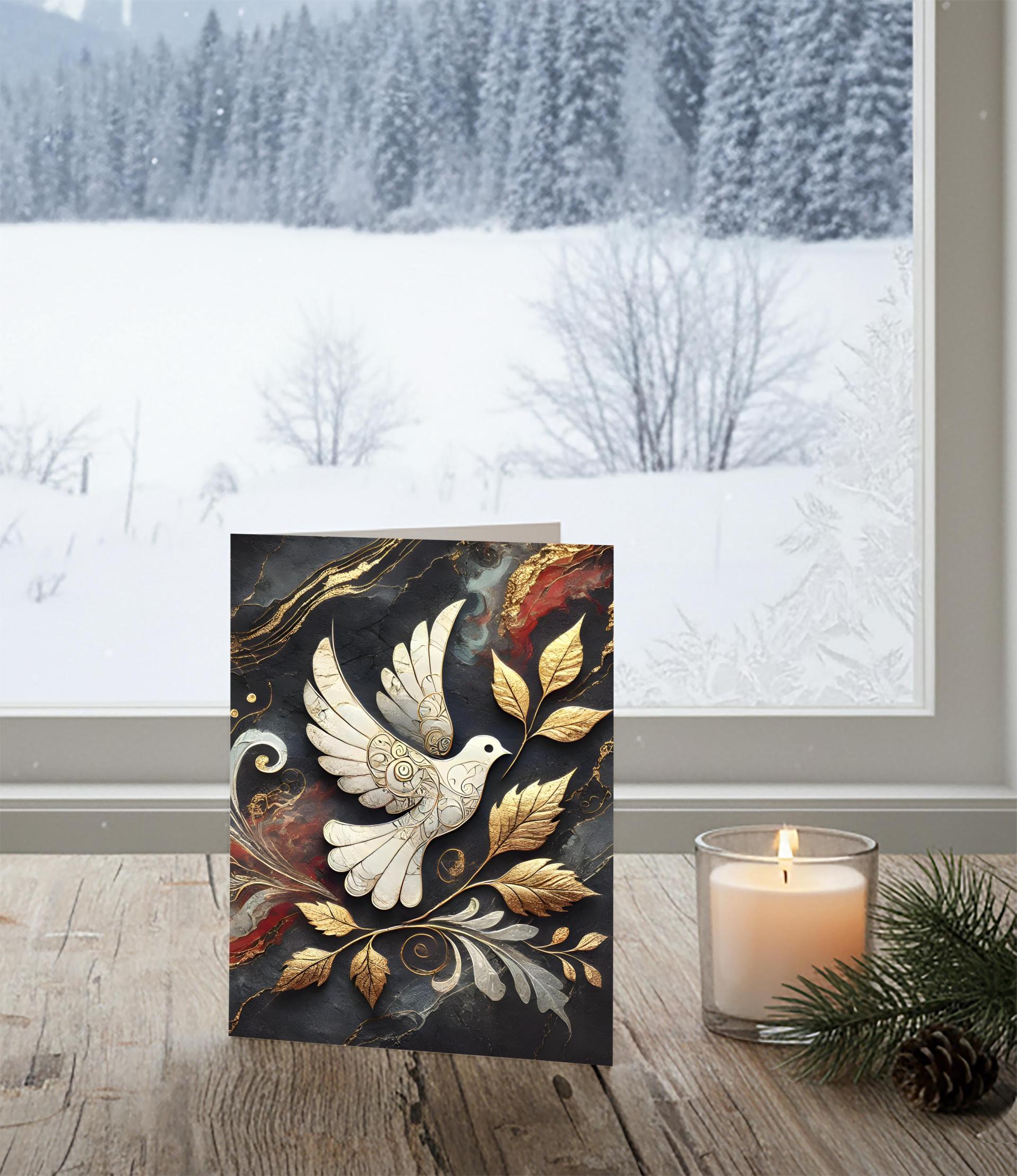 Dove of Peace - Christmas Card - Single or Bulk Pack of Christmas Greeting Cards
