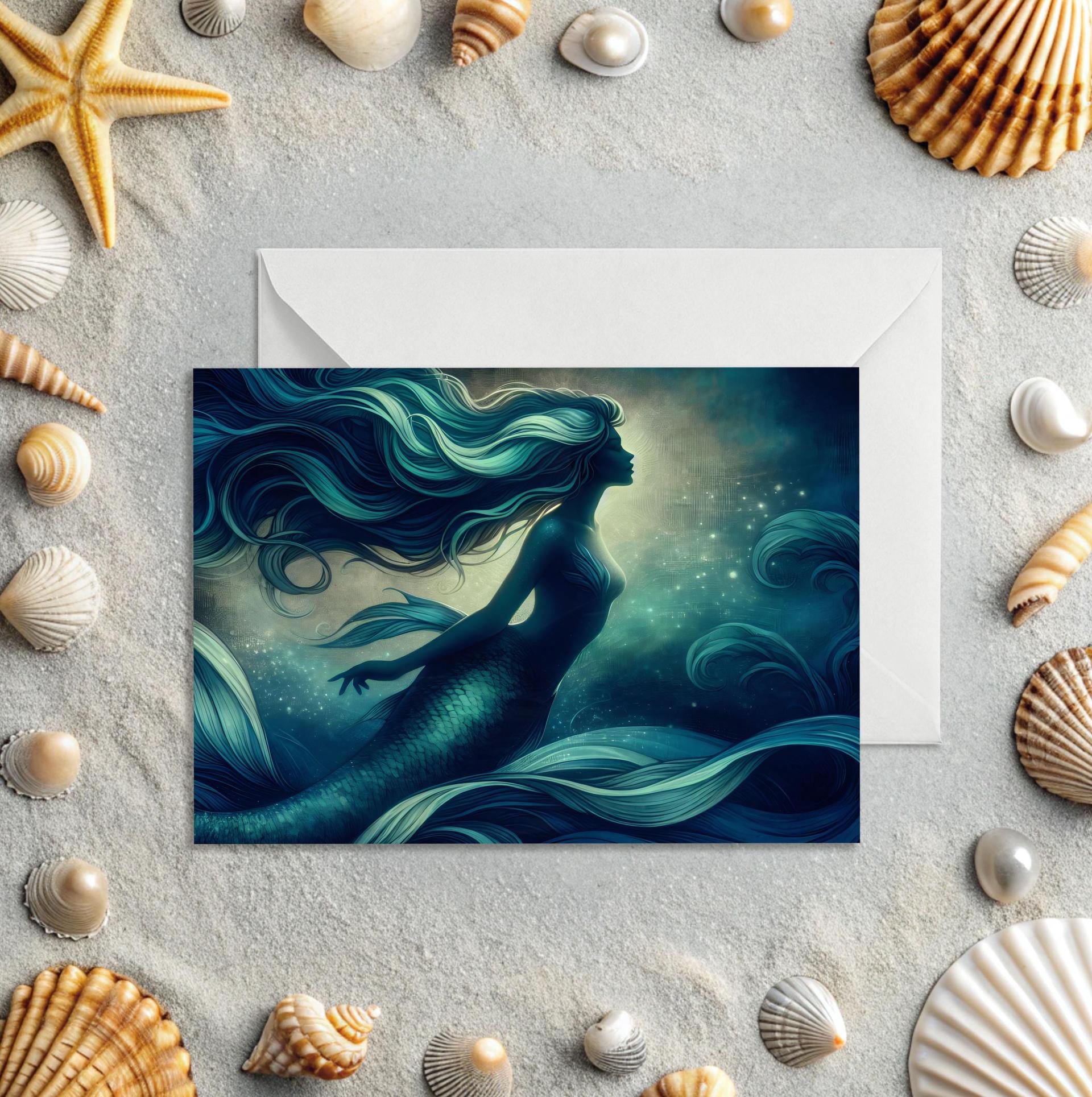 Mermaid Greeting Cards, Birthday, Invitations, Thank You Cards