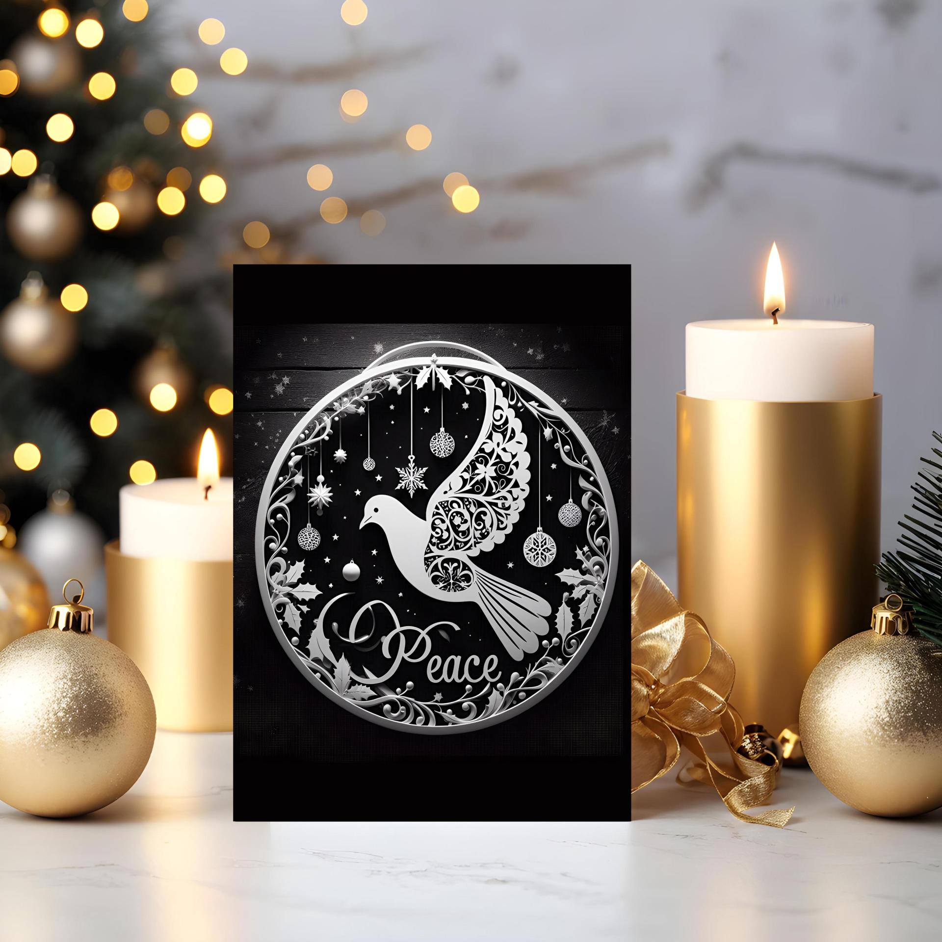 Dove of Peace, Set of 4 Designs, Christmas Cards, Holiday Bulk Pack of Cards