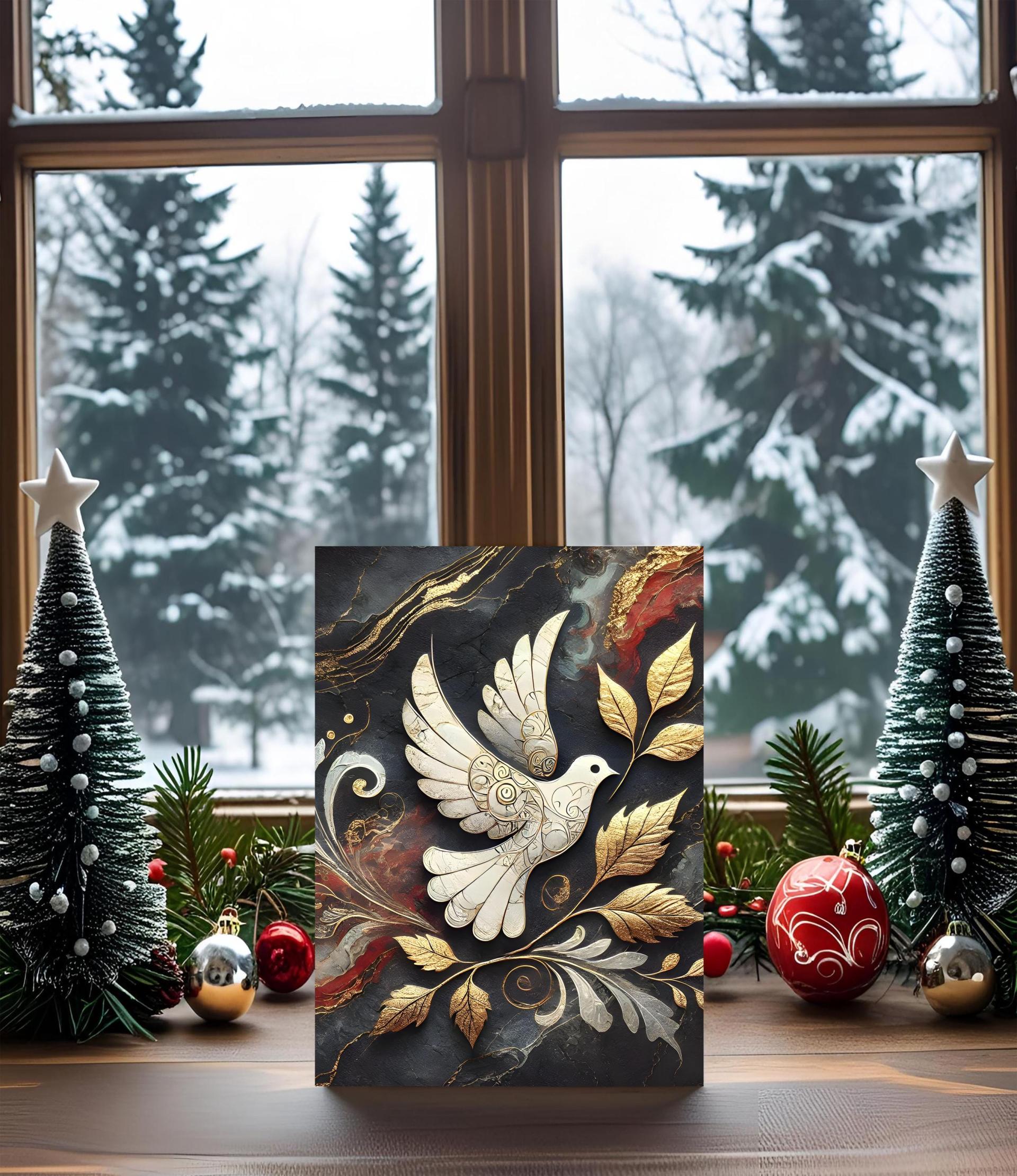 Dove of Peace - Christmas Card - Single or Bulk Pack of Christmas Greeting Cards