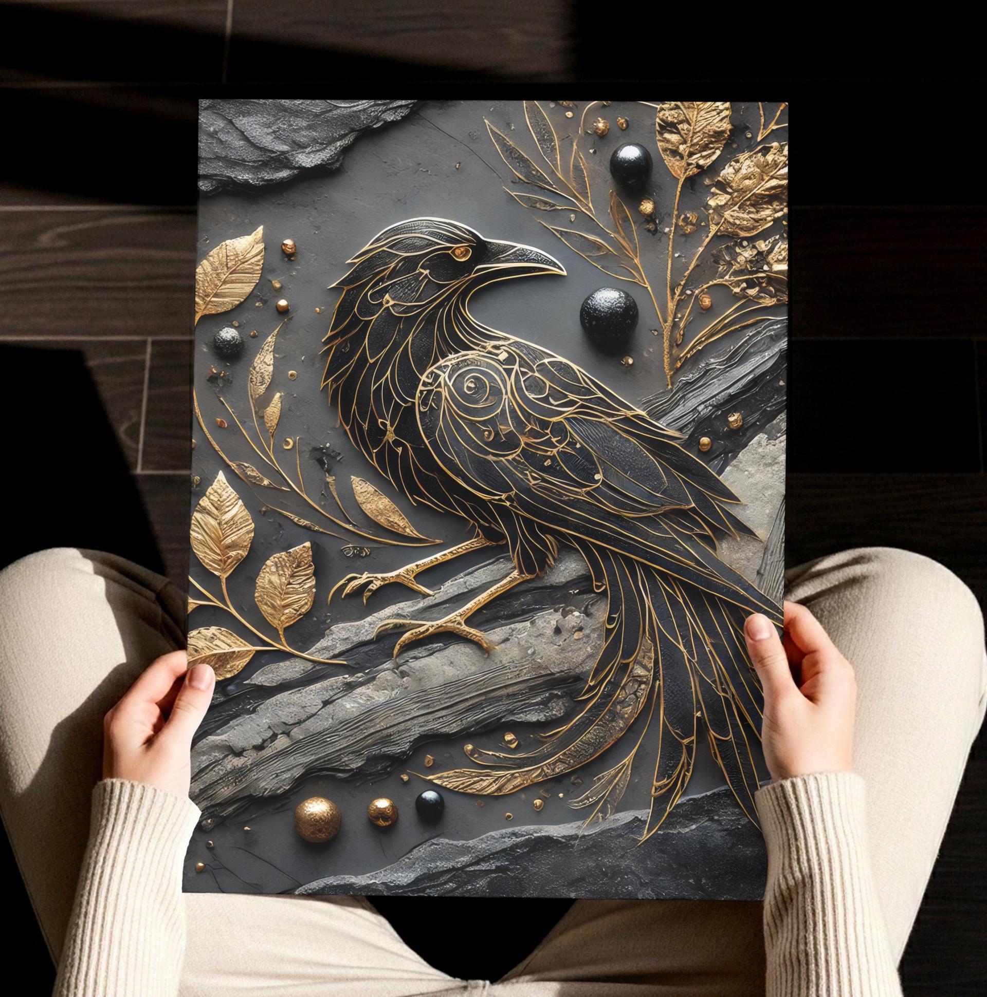Raven Print - Framed or Unframed - Original Art - Print on Paper