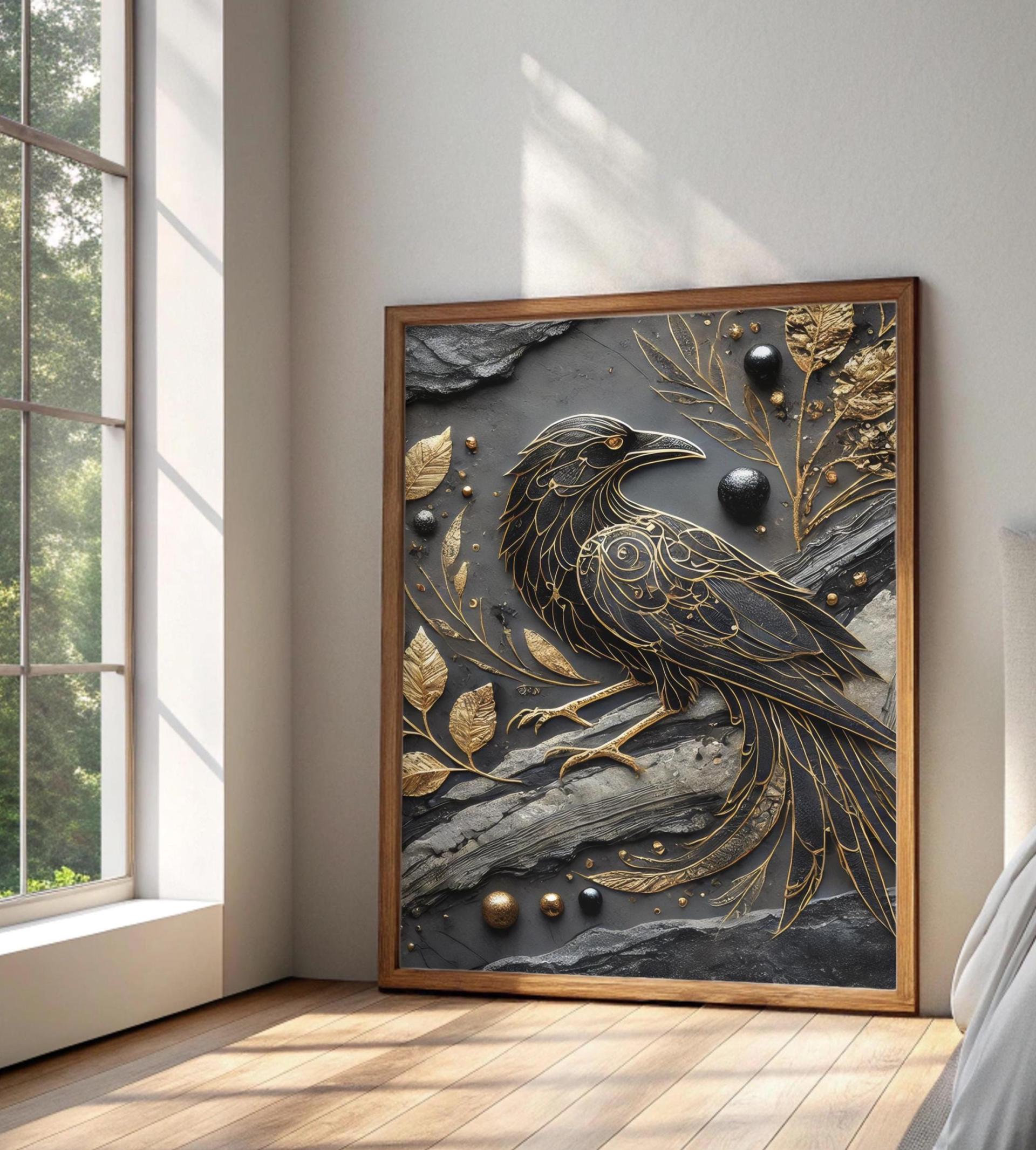 Raven Print - Framed or Unframed - Original Art - Print on Paper