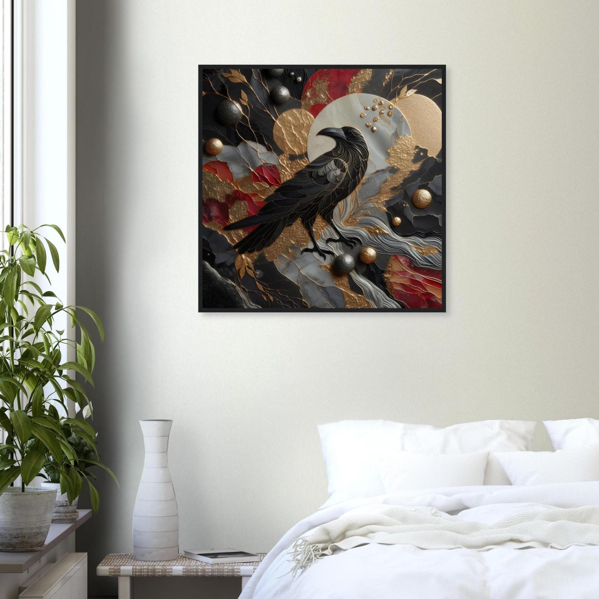 Raven, Original Art, Framed or Unframed Print on Paper