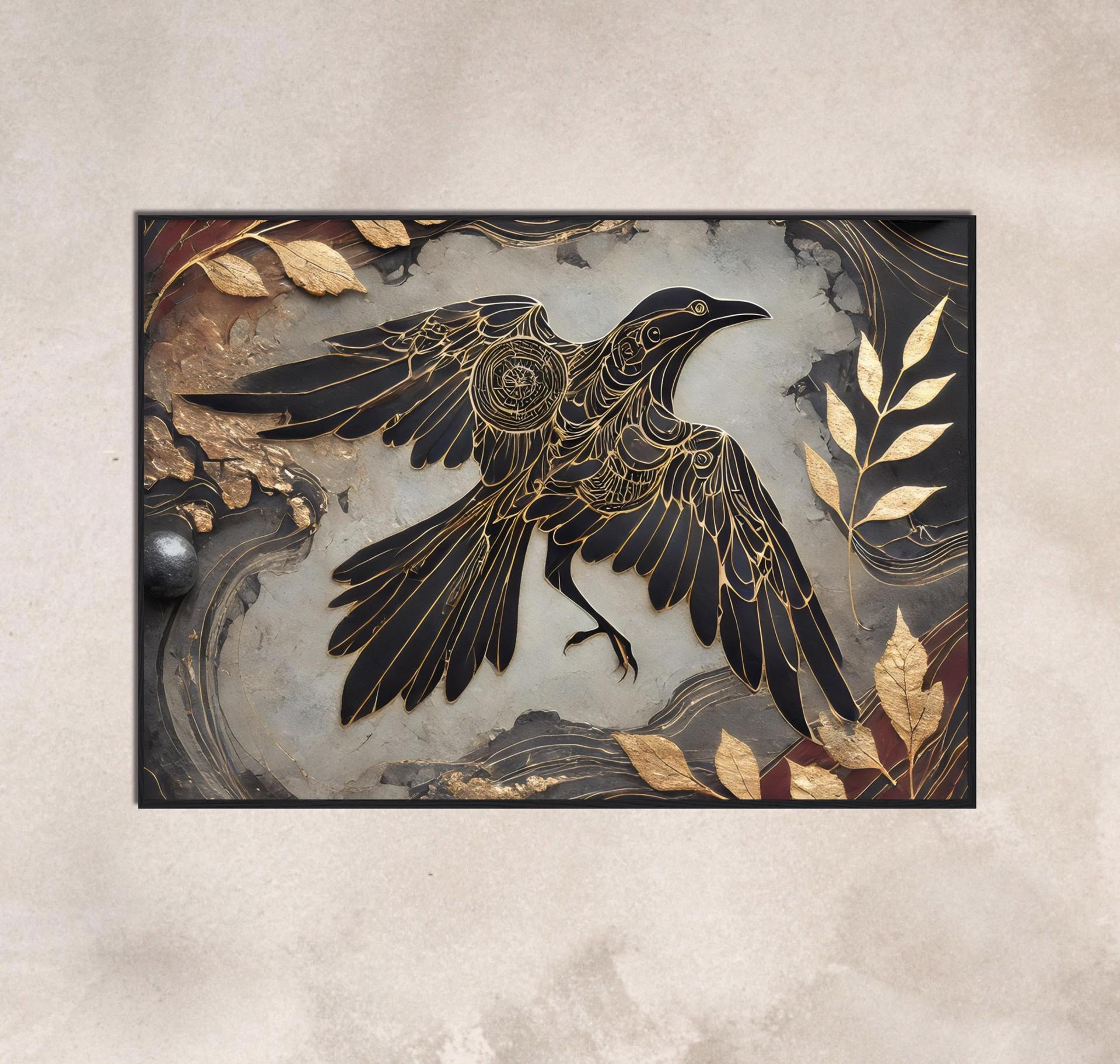 Raven Print - Framed or Unframed - Original Art - Print on Paper