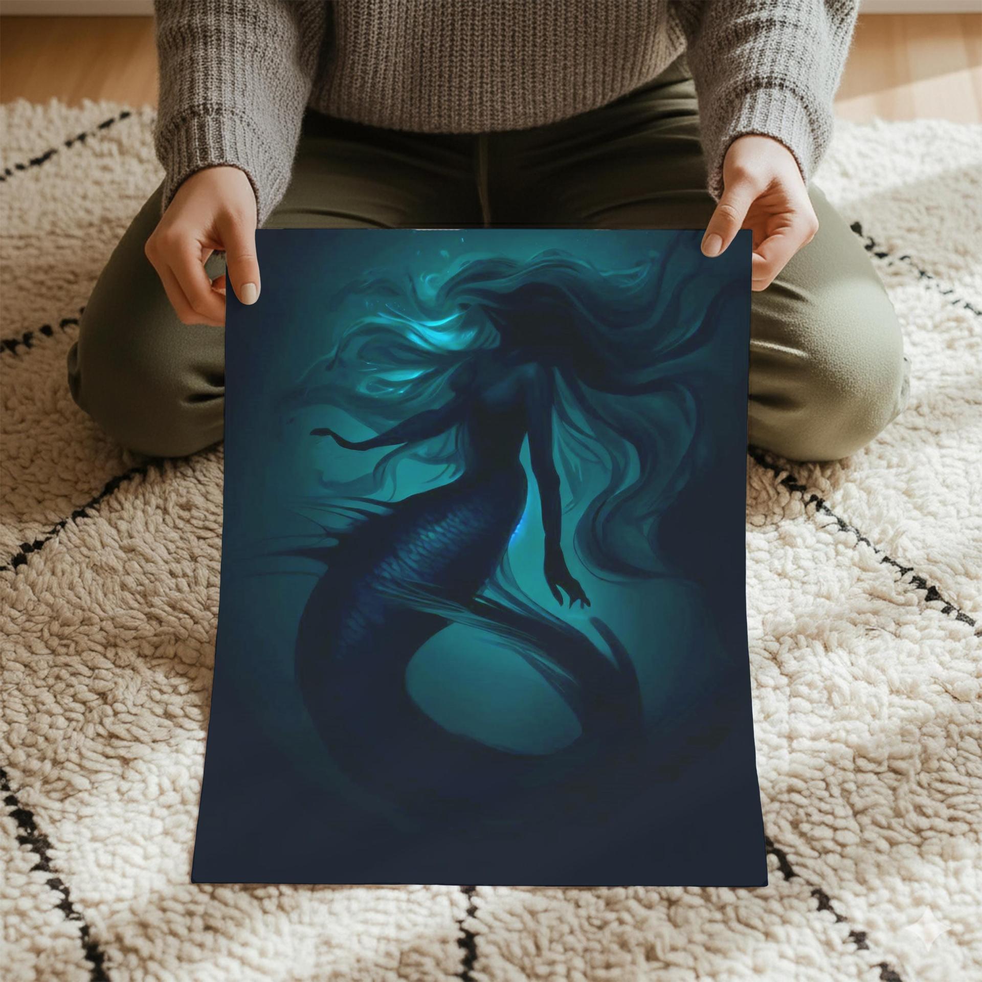 Mermaid Print - Framed or Unframed - Original Art - Print on Paper