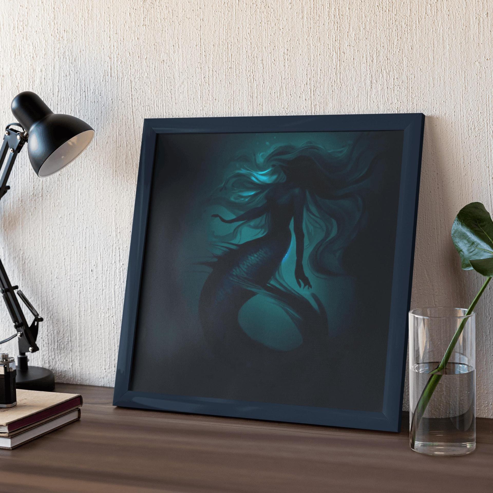 Mermaid Print - Framed or Unframed - Original Art - Print on Paper