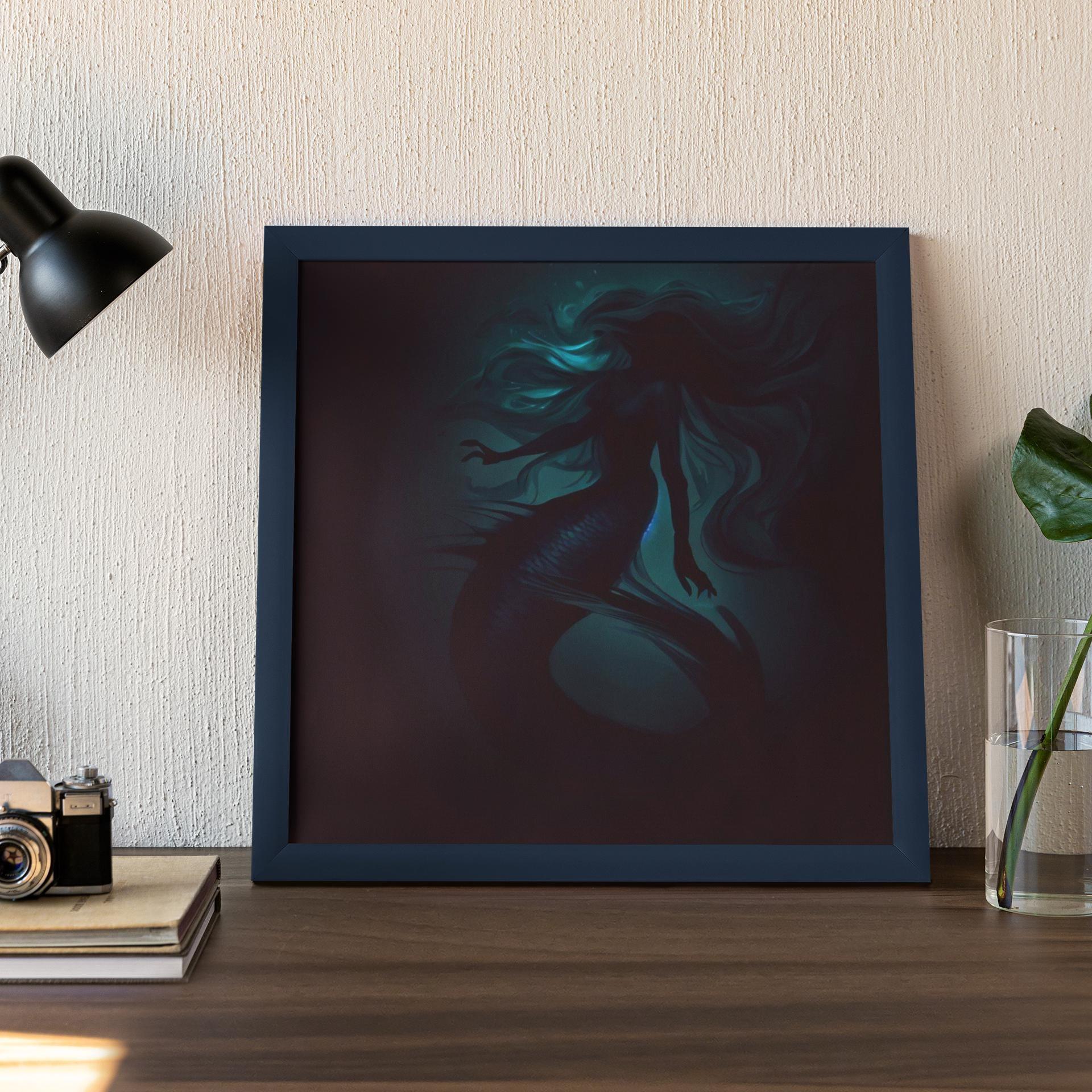 Mermaid Print - Framed or Unframed - Original Art - Print on Paper