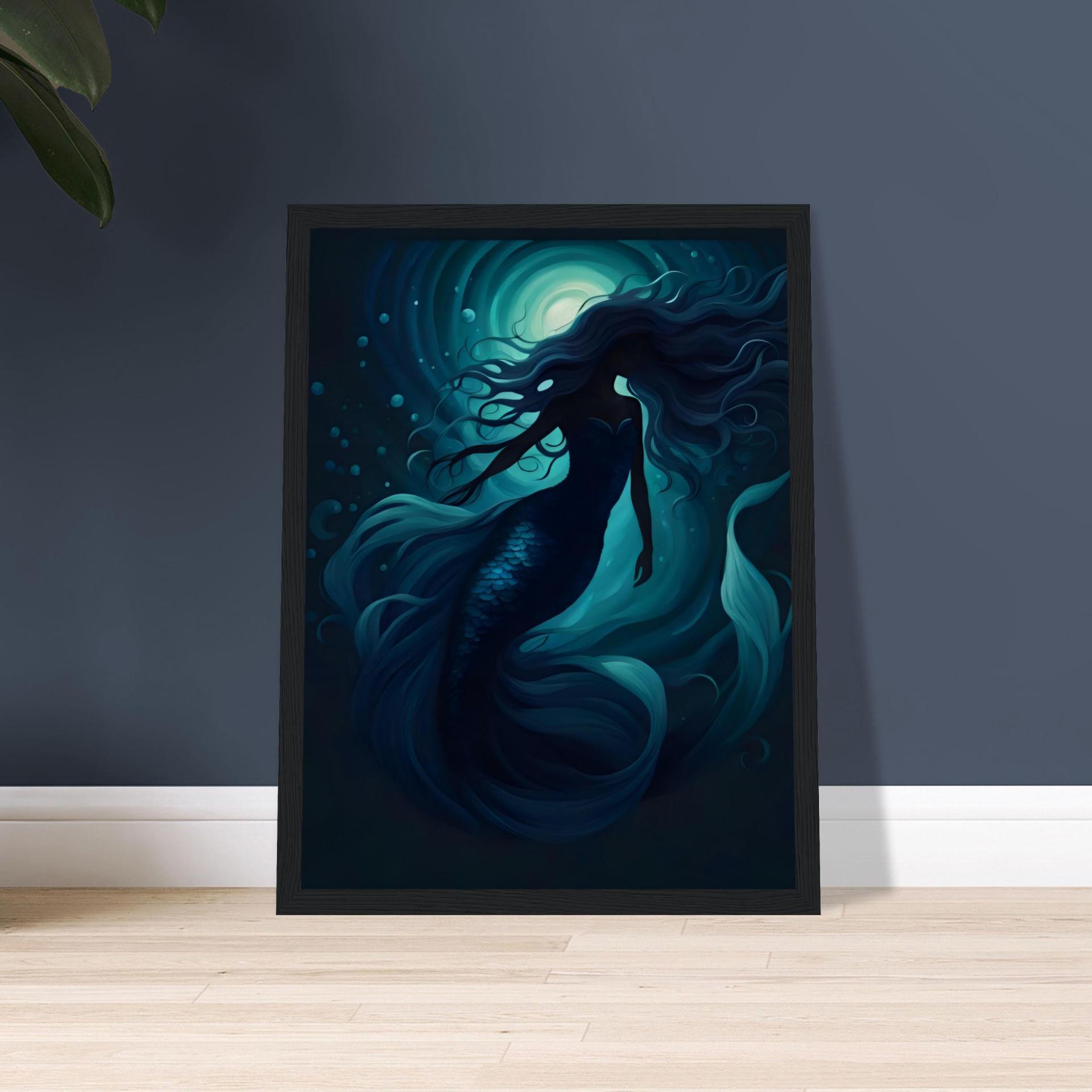 Mermaid Print - Framed or Unframed - Original Art - Print on Paper