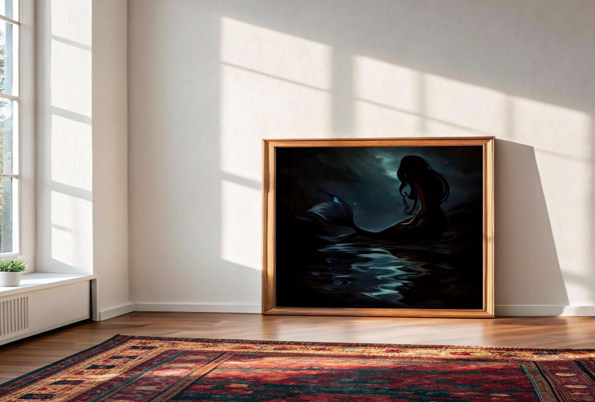 Mermaid Print - Framed or Unframed - Original Art - Print on Paper