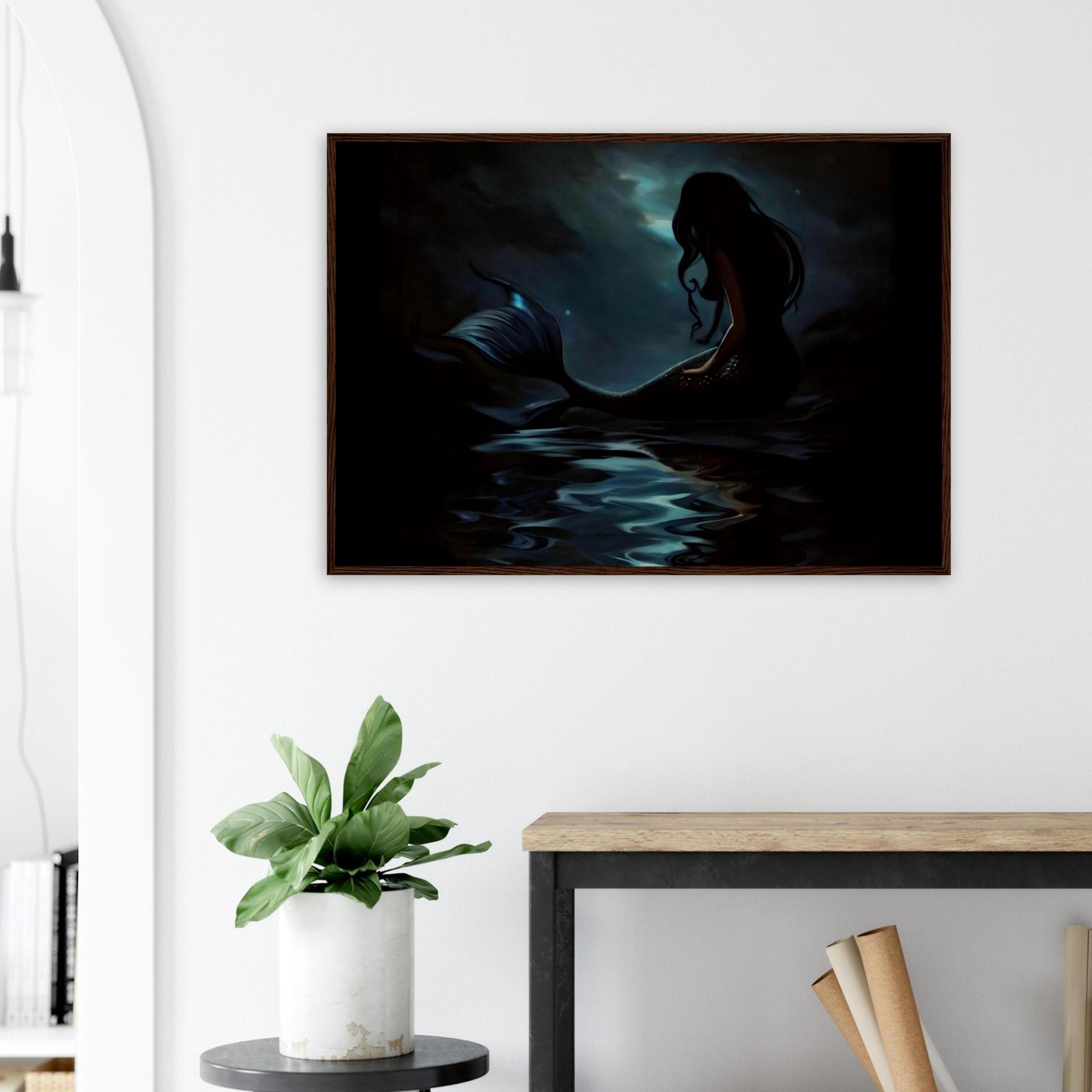 Mermaid Print - Framed or Unframed - Original Art - Print on Paper