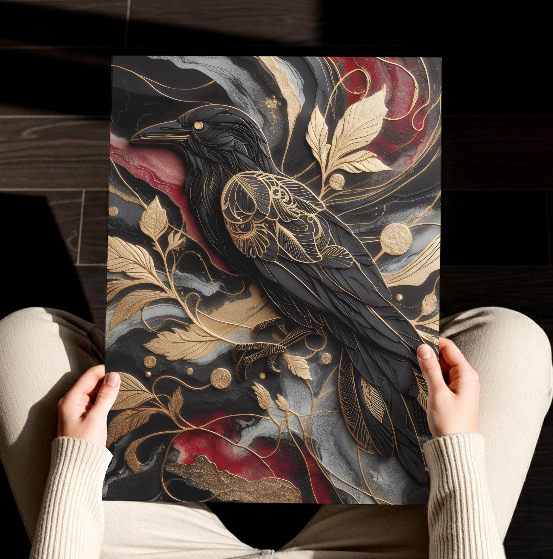 Raven Print - Framed or Unframed - Original Art - Print on Paper