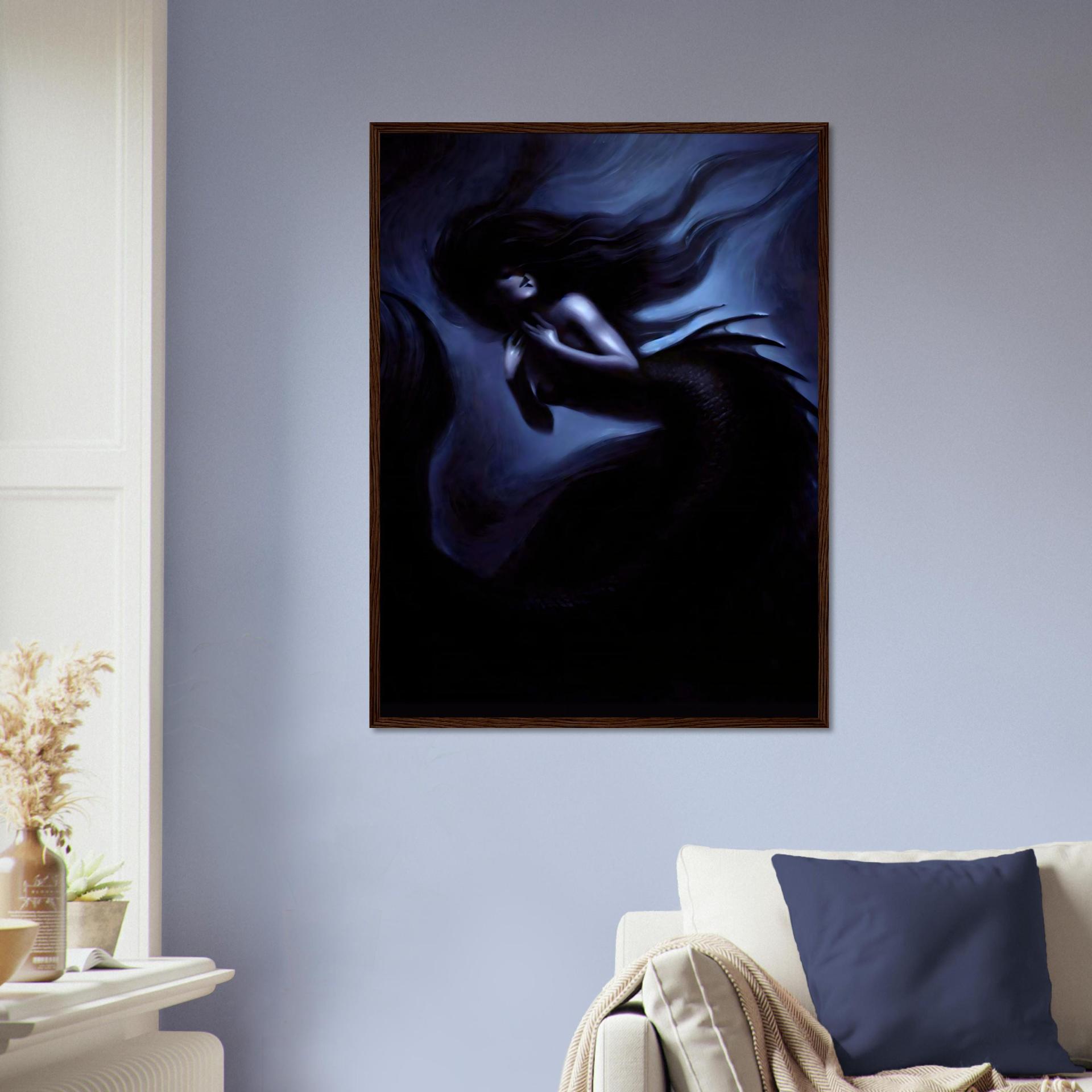 Mermaid Print - Framed or Unframed - Original Art - Print on Paper