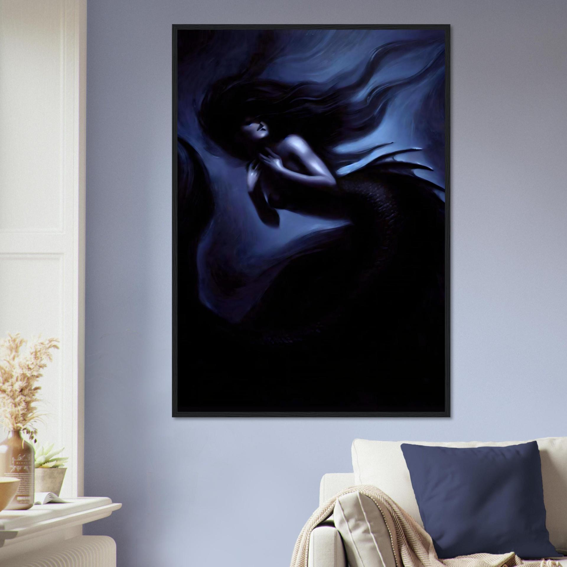 Mermaid Print - Framed or Unframed - Original Art - Print on Paper