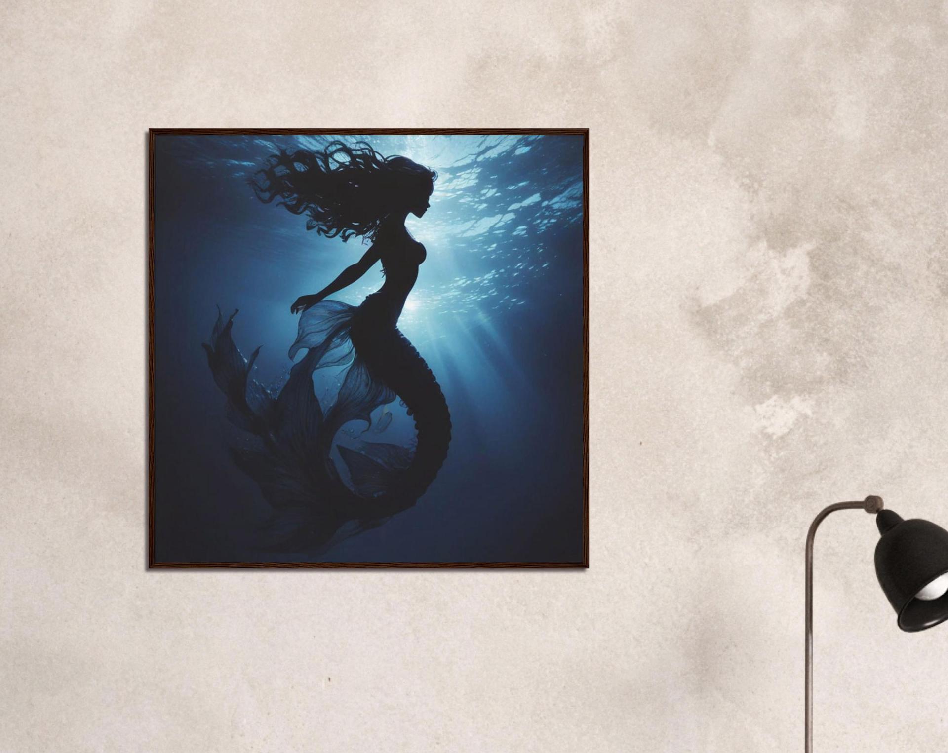 Mermaid Print - Framed or Unframed - Original Art - Print on Paper