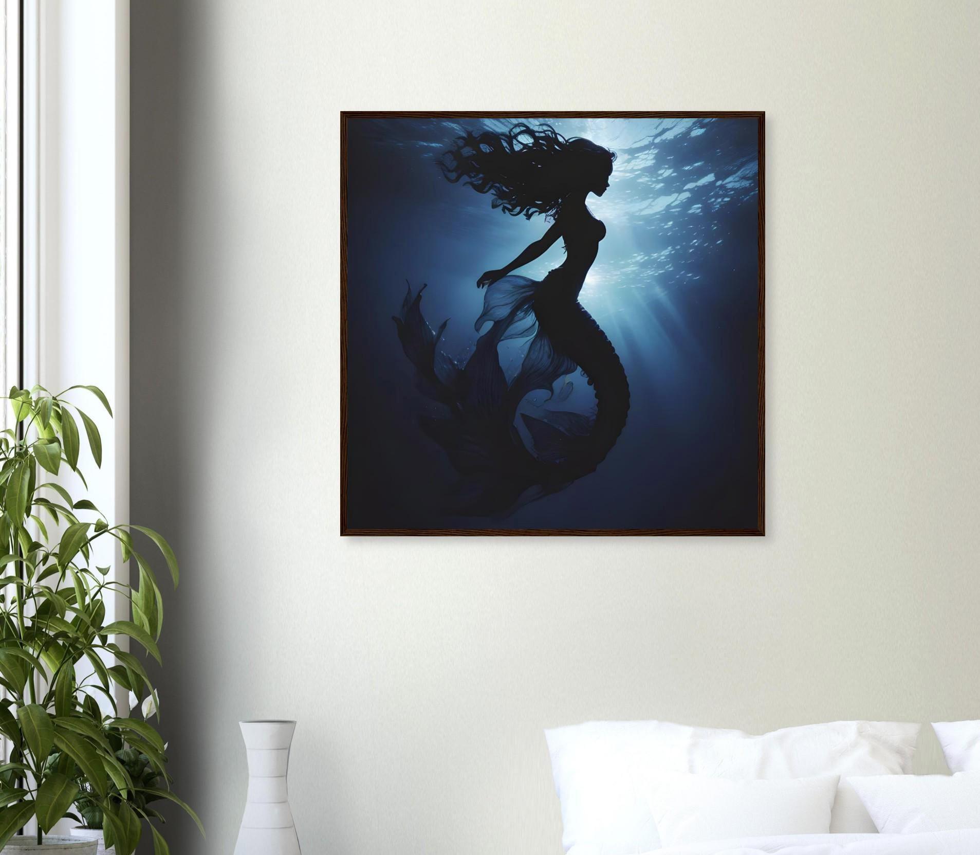 Mermaid Print - Framed or Unframed - Original Art - Print on Paper