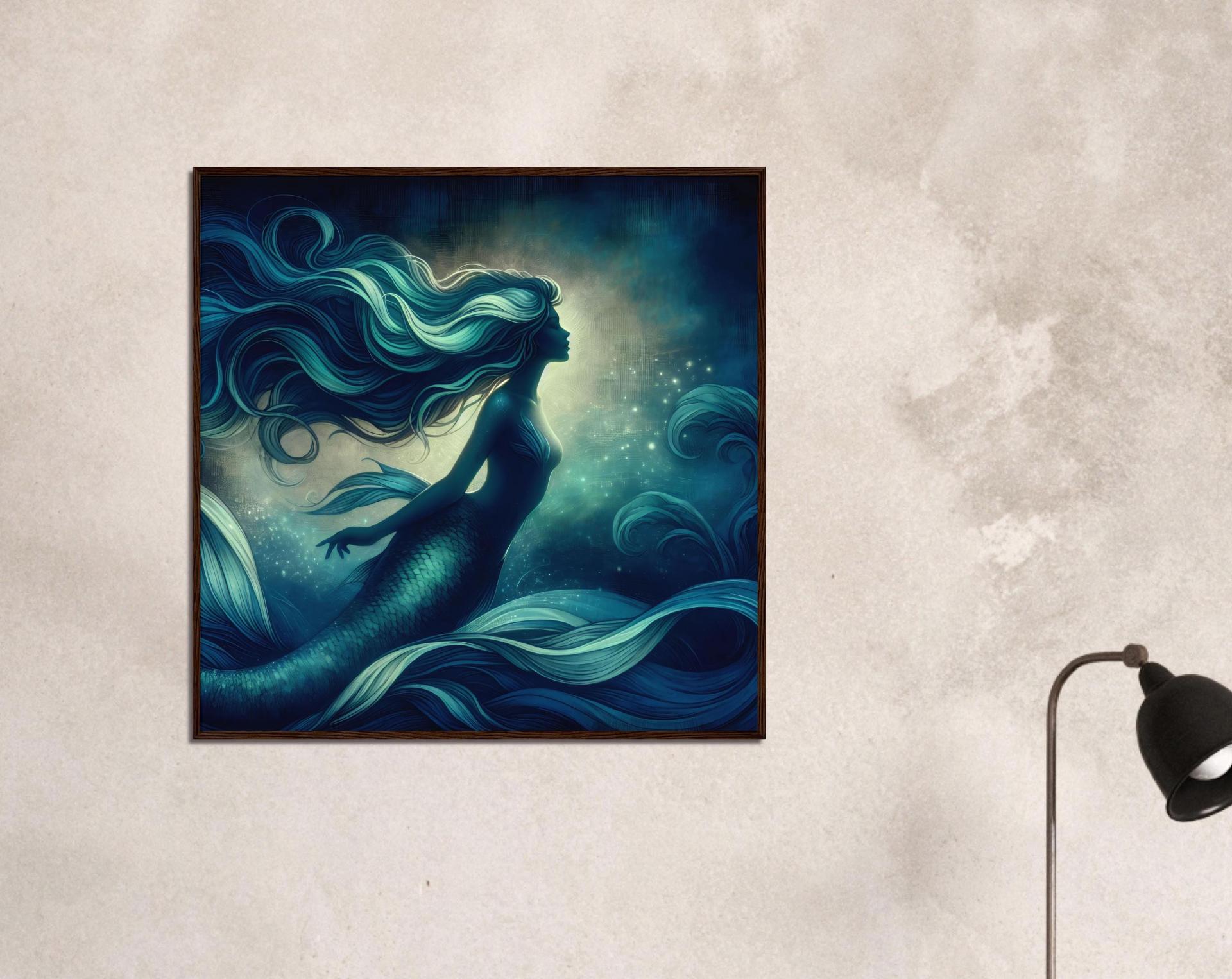 Mermaid Print - Framed or Unframed - Original Art - Print on Paper