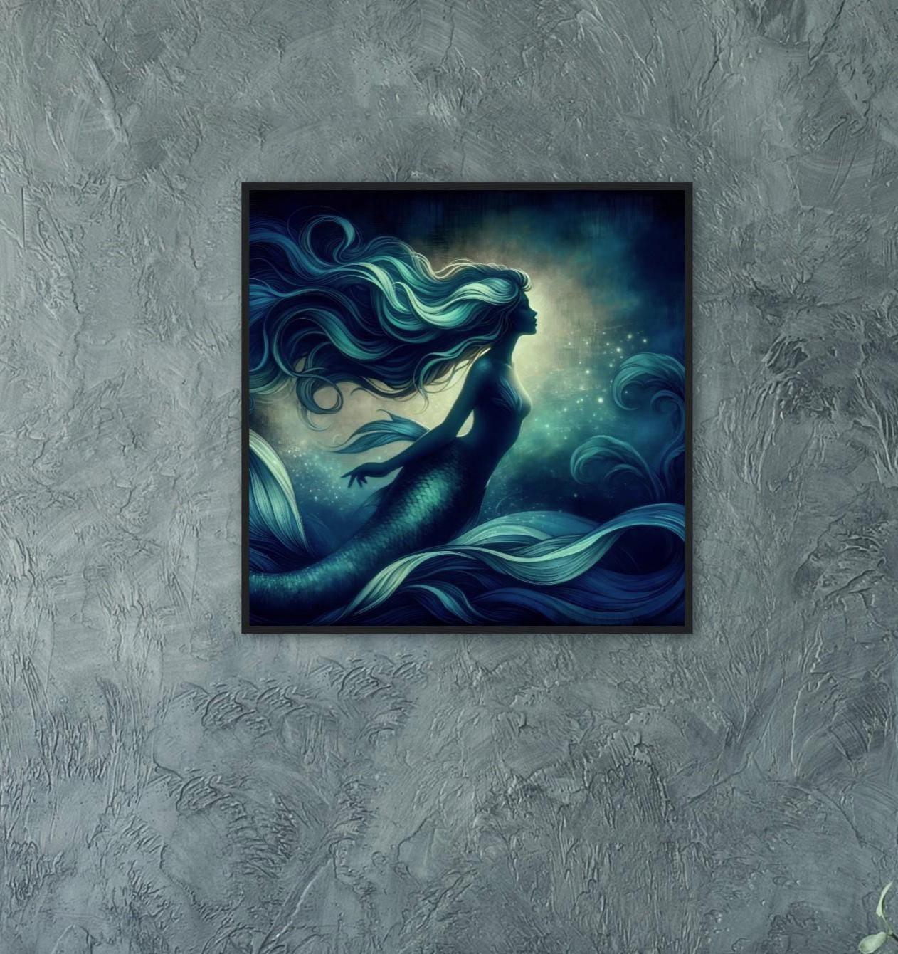 Mermaid Print - Framed or Unframed - Original Art - Print on Paper