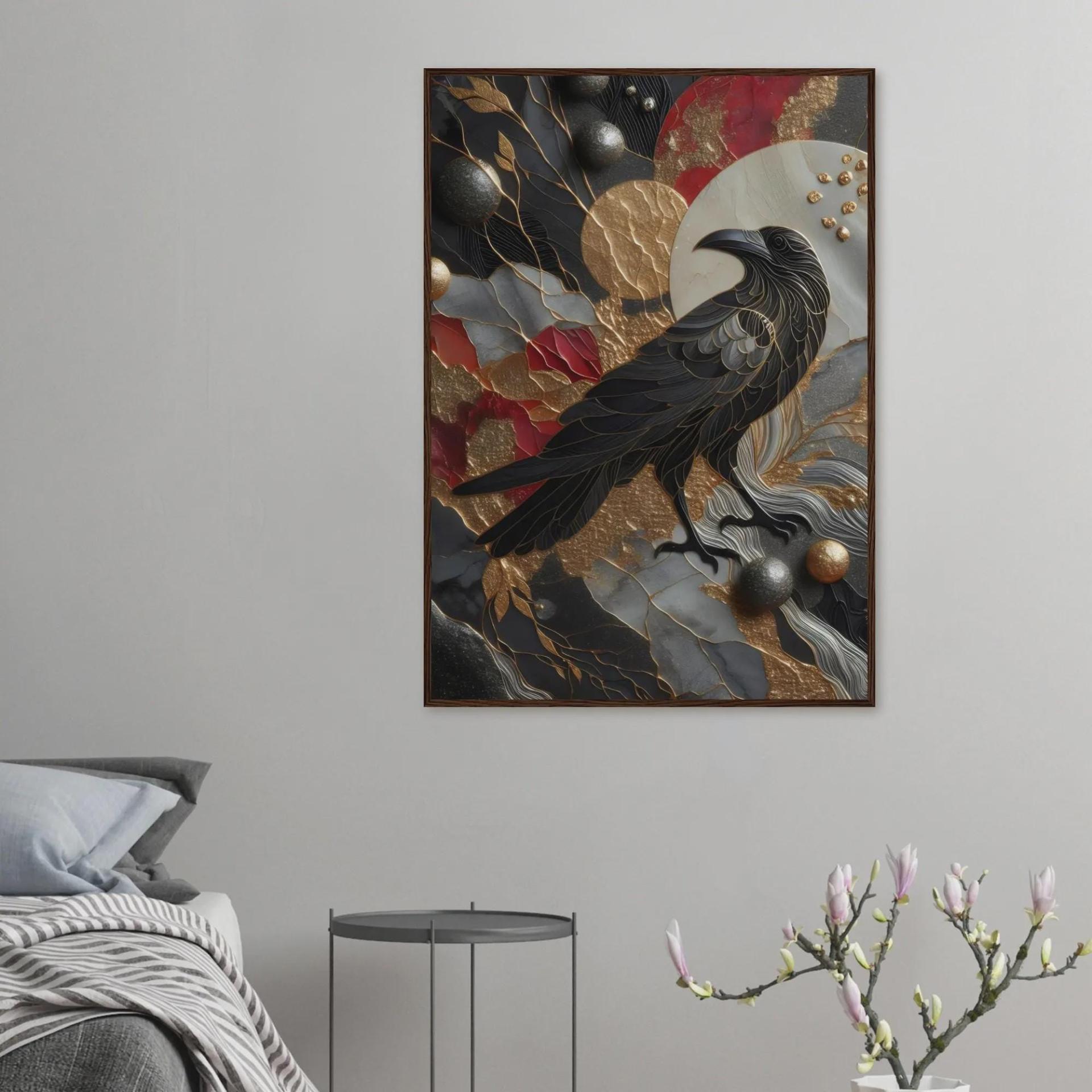 Raven, Original Art, Framed or Unframed Print on Paper