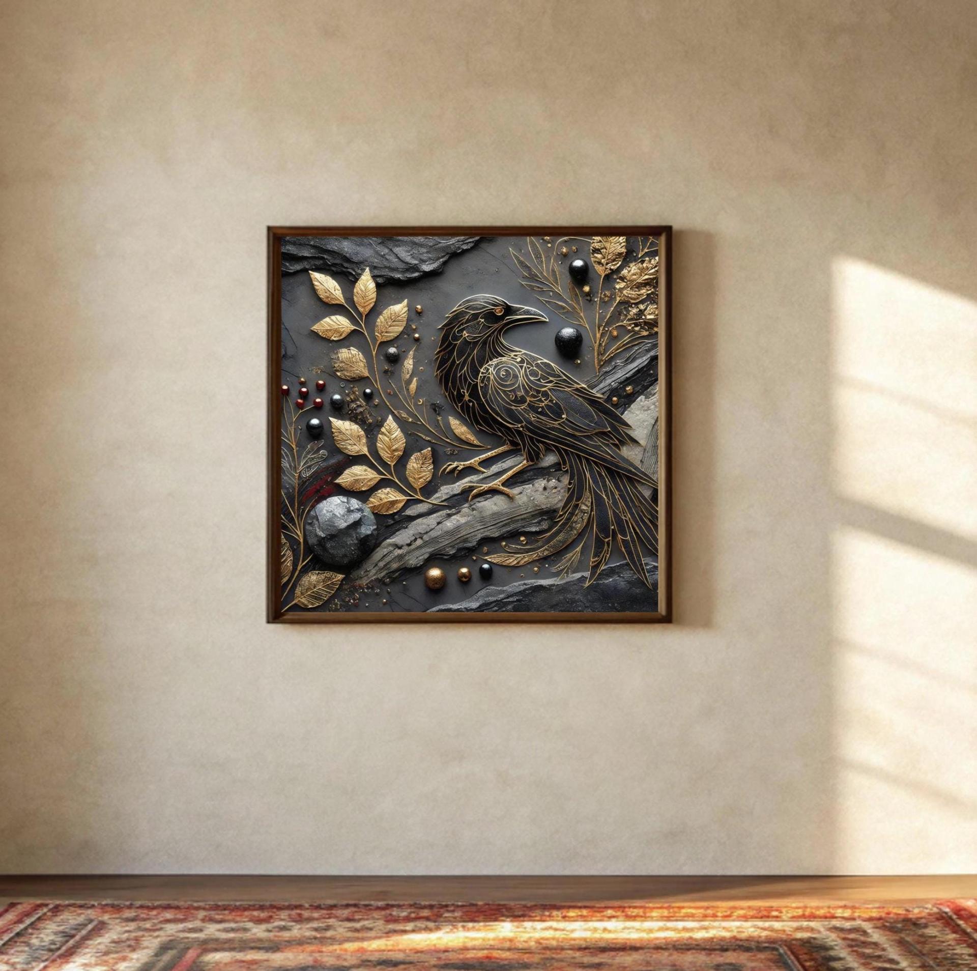 Raven Print - Framed or Unframed - Original Art - Print on Paper