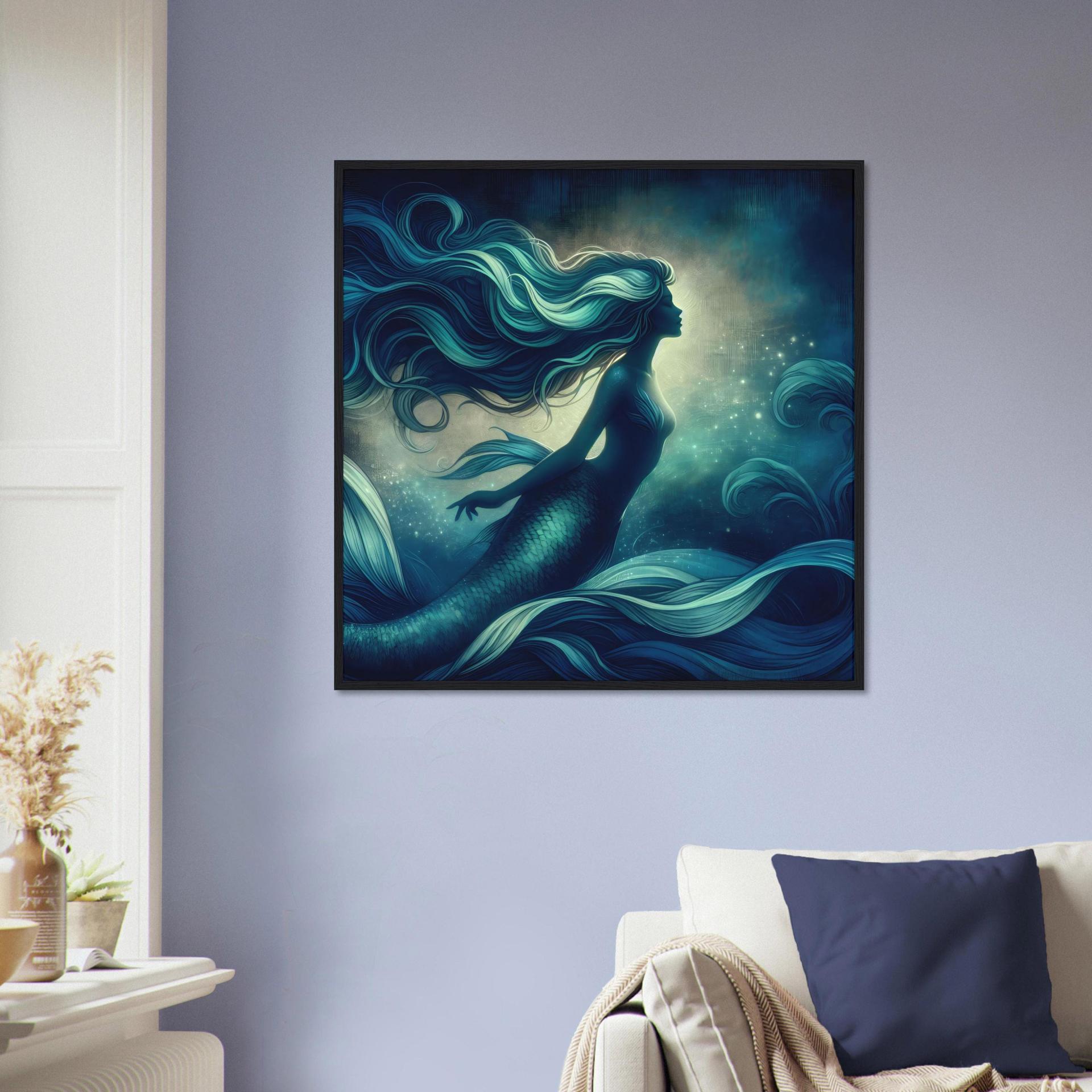 Mermaid Print - Framed or Unframed - Original Art - Print on Paper