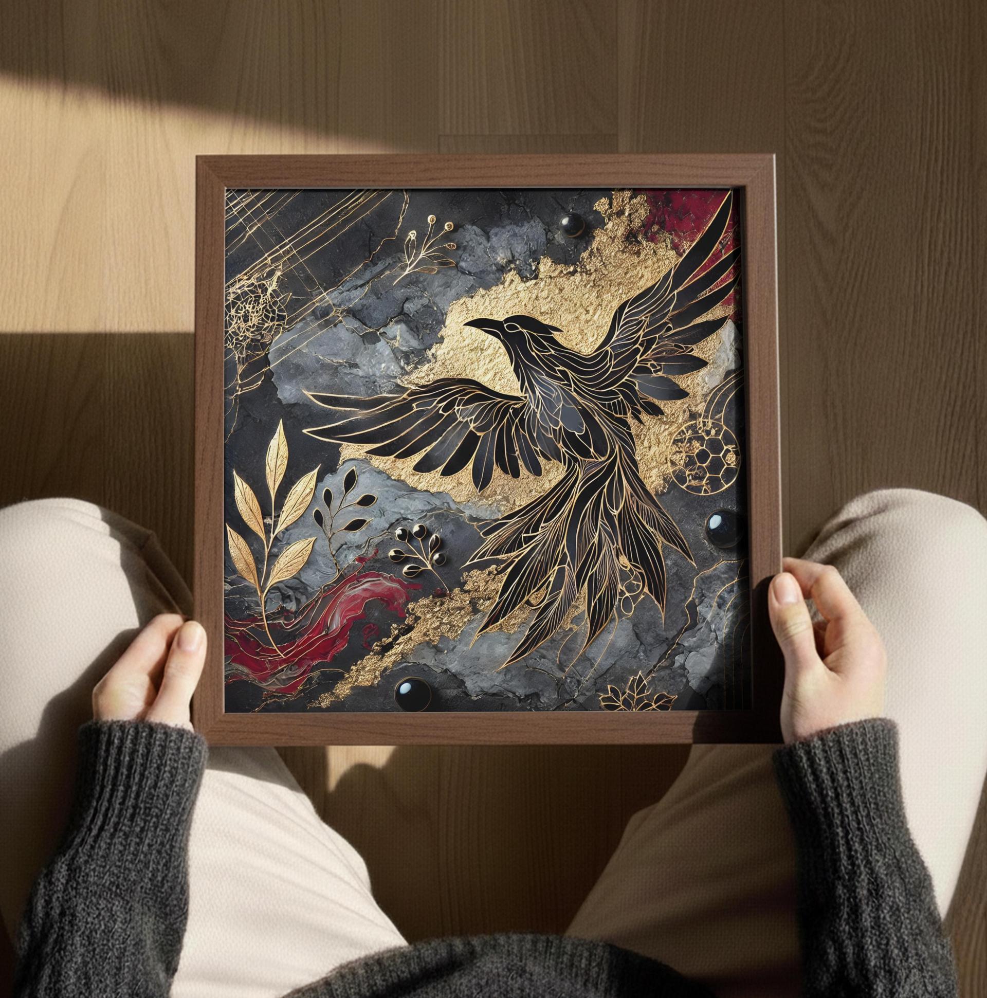 Raven Print - Framed or Unframed - Original Art - Print on Paper