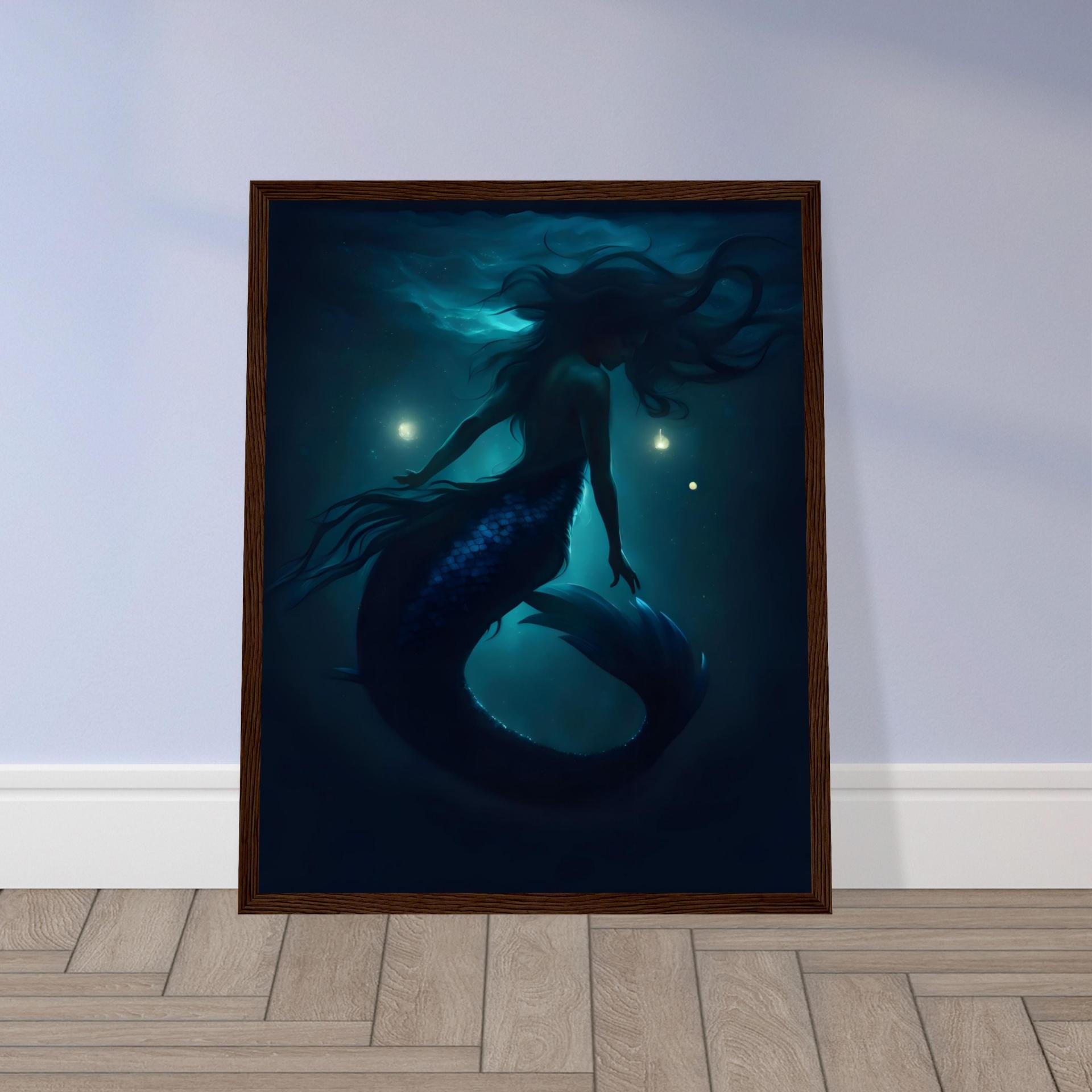 Mermaid Print - Framed or Unframed - Original Art - Print on Paper
