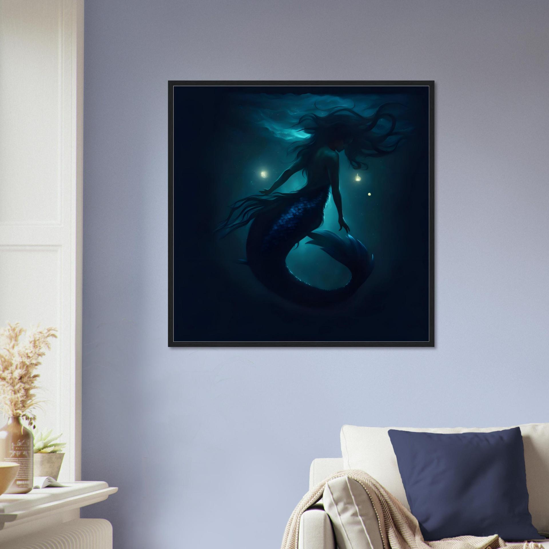 Mermaid Print - Framed or Unframed - Original Art - Print on Paper