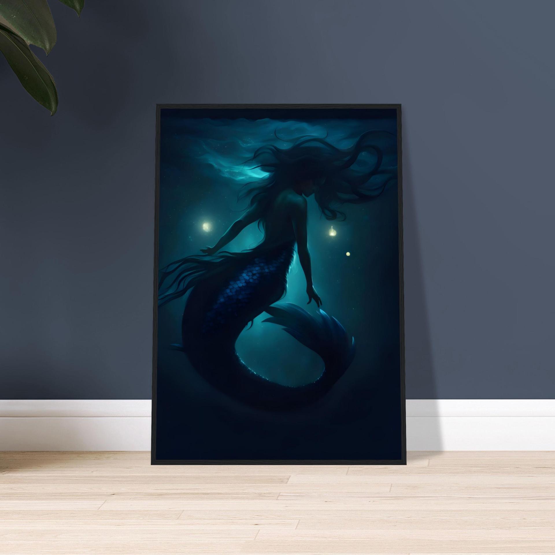 Mermaid Print - Framed or Unframed - Original Art - Print on Paper