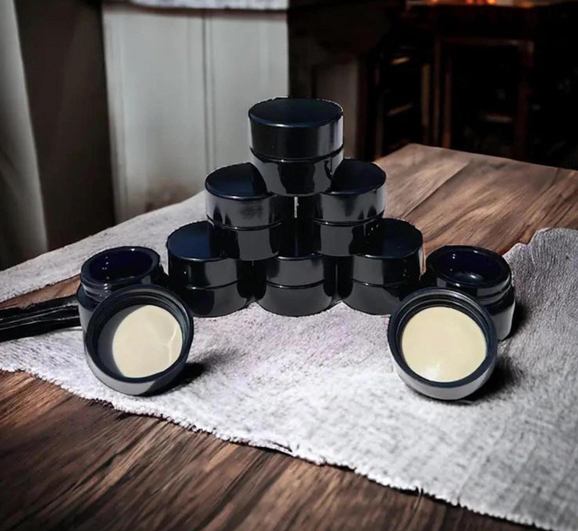 Black Violet UV Glass Jar with Airtight lid, Wide Mouth Jar, Miron Glass Cosmetic Jar