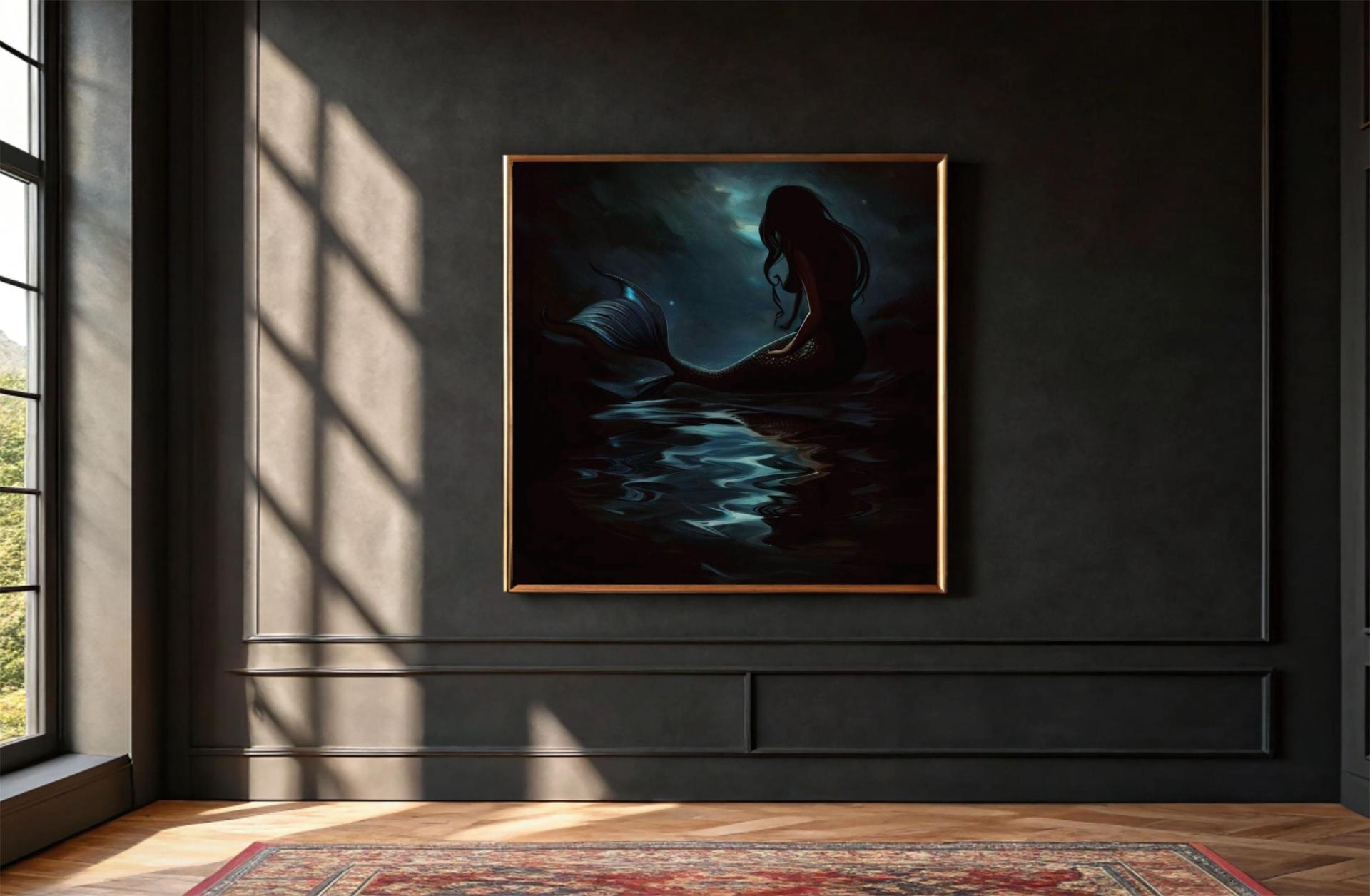 Mermaid Print - Framed or Unframed - Original Art - Print on Paper