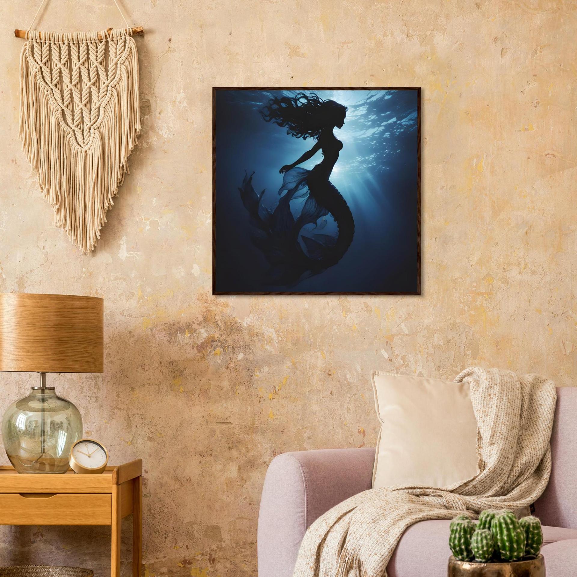 Mermaid Print - Framed or Unframed - Original Art - Print on Paper