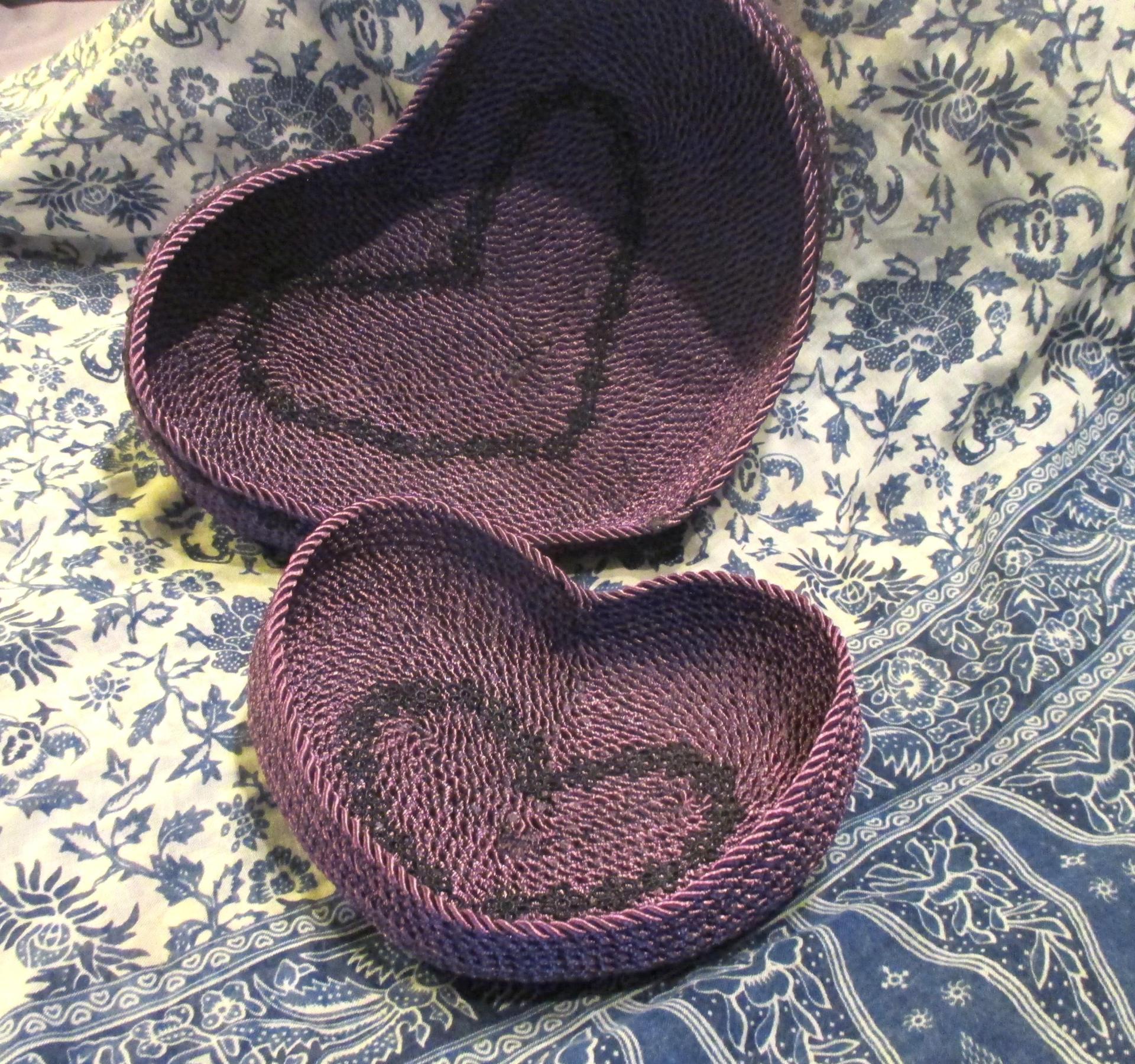 Rope Bowls,  Handmade Heart Shape Rope Bowls