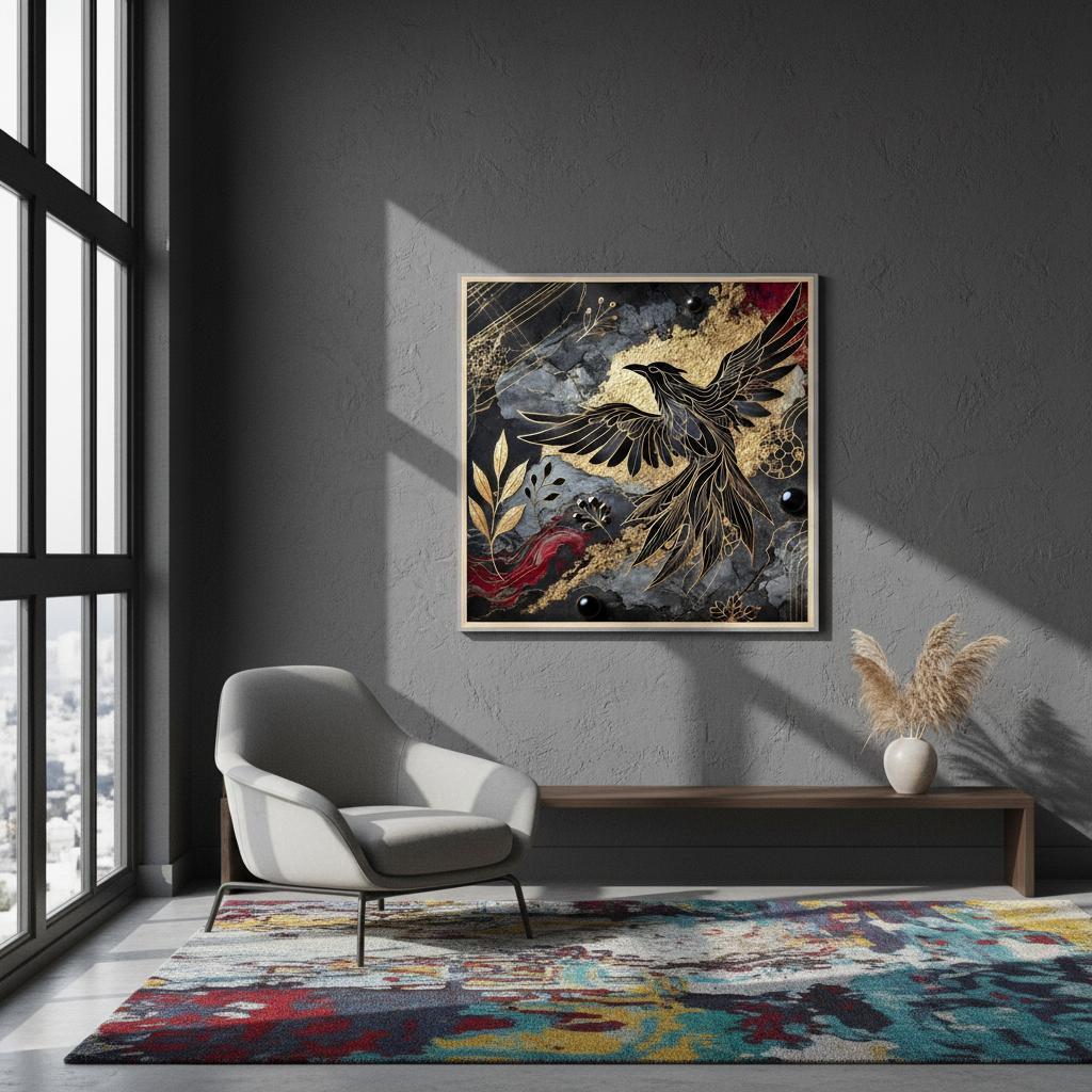 Raven Print - Framed or Unframed - Original Art - Print on Paper