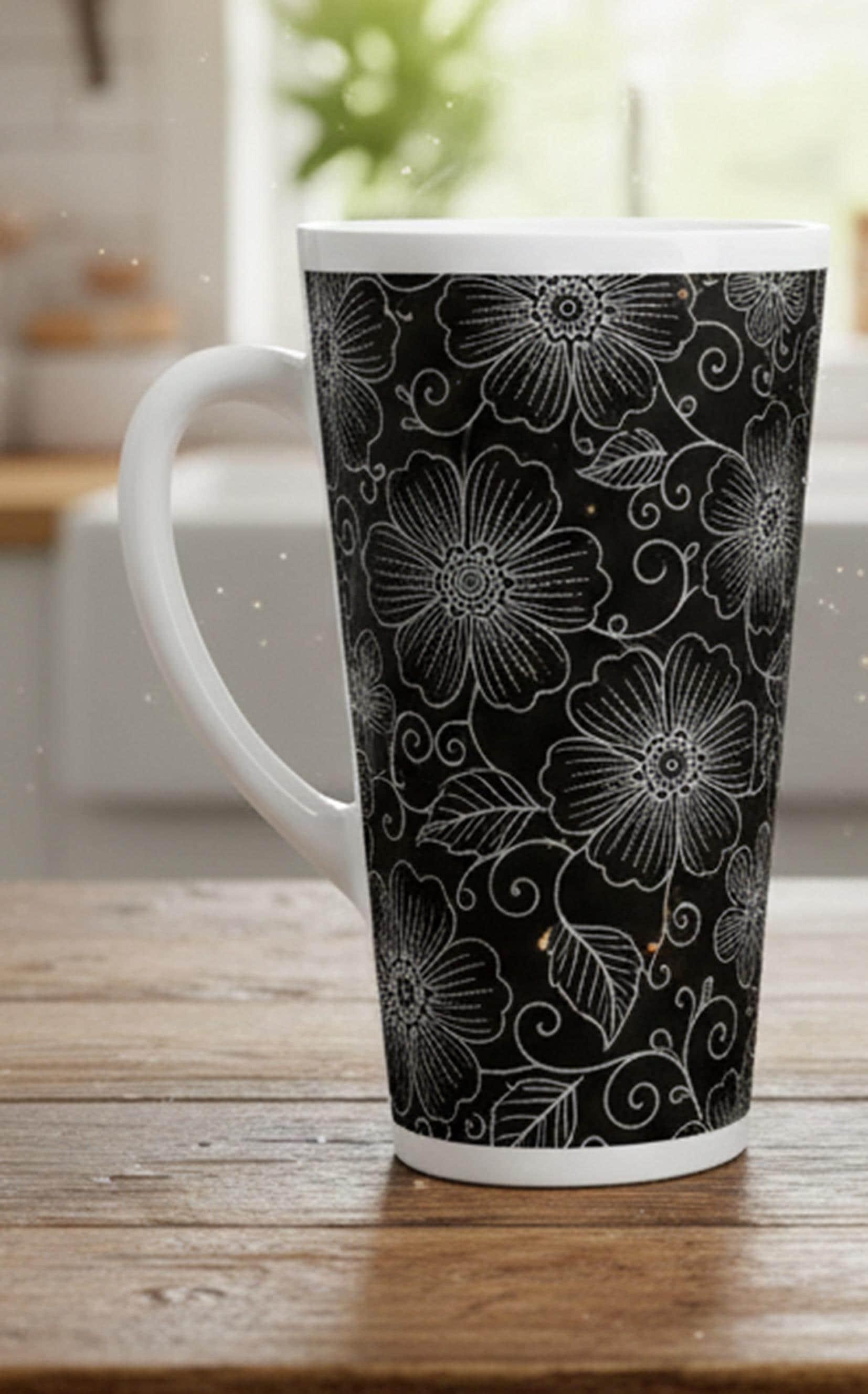 Latte 17oz Ceramic Mug - Coffee or Tea Cup, Extra Tall