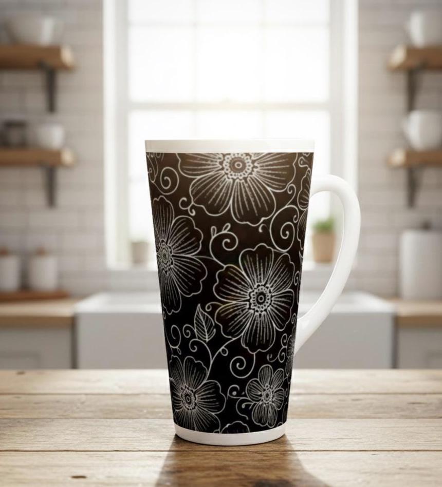 Latte 17oz Ceramic Mug - Coffee or Tea Cup, Extra Tall